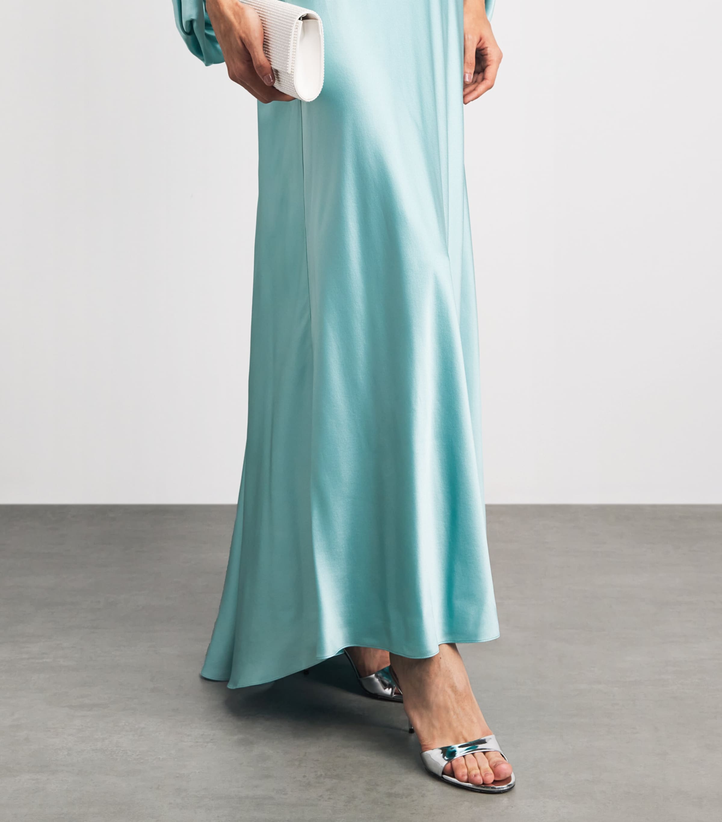 Roksanda Womens Silk Kami Maxi Dress Light Aqua Image 5