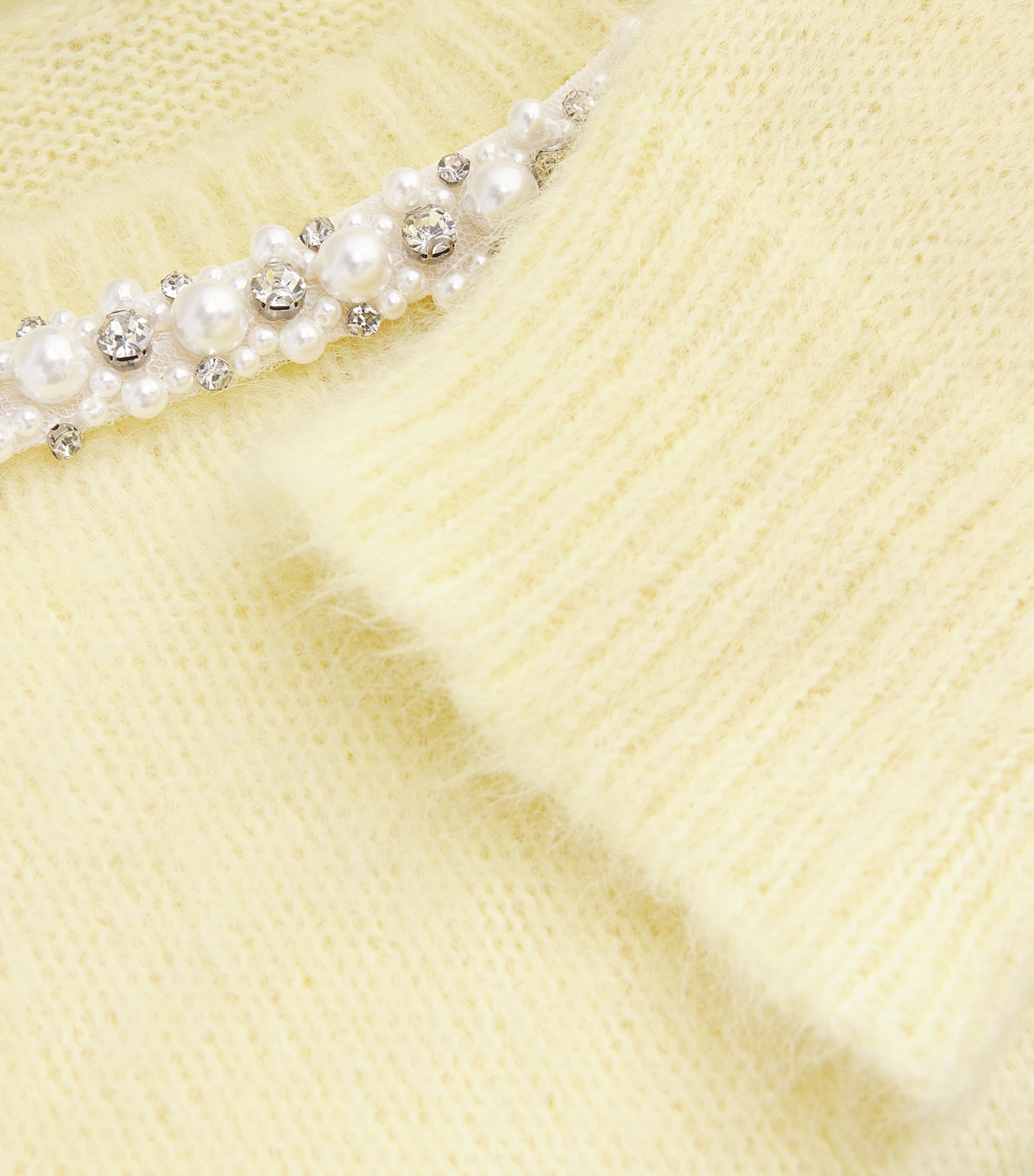 Removable Jewel-Collar Sweater PALE YELLOW Image 5