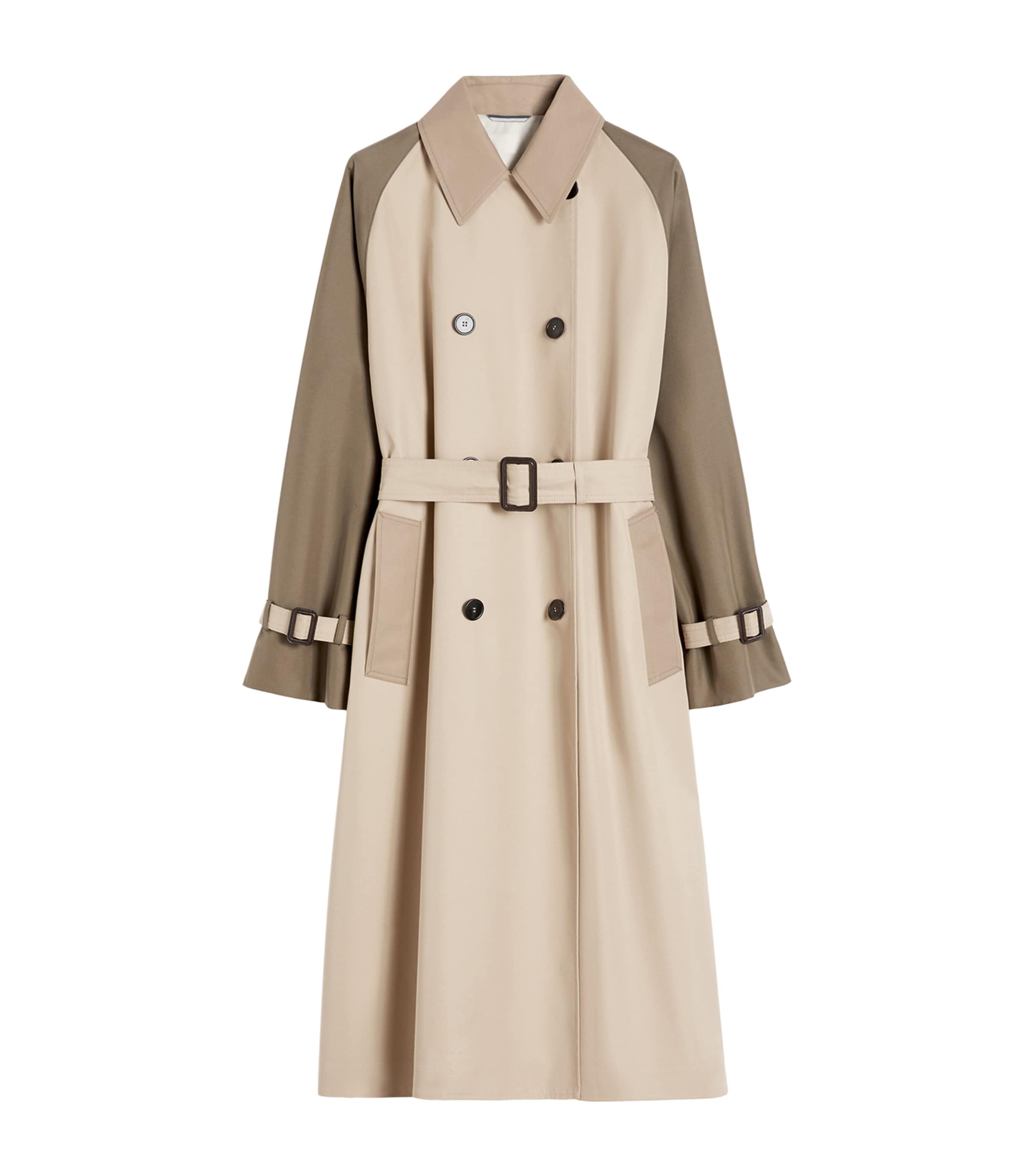 Weekend Max Mara Womens Gabardine Reversible Trench Coat Beige Image 1