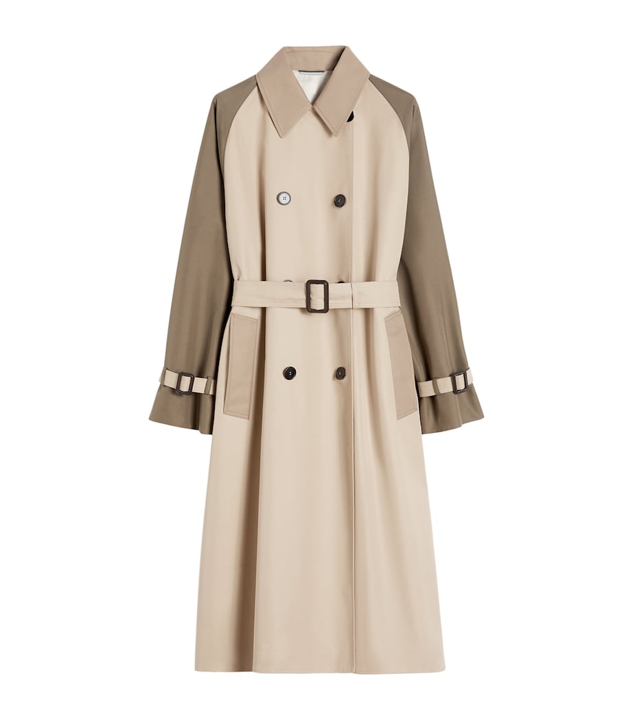 Weekend Max Mara Womens Gabardine Reversible Trench Coat Beige Image 1