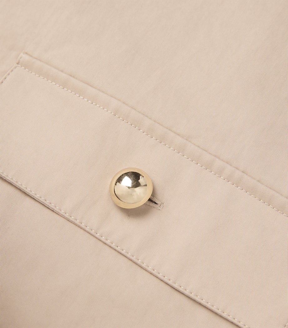 The Utility Shift Mini Dress LIGHT KHAKI Image 5