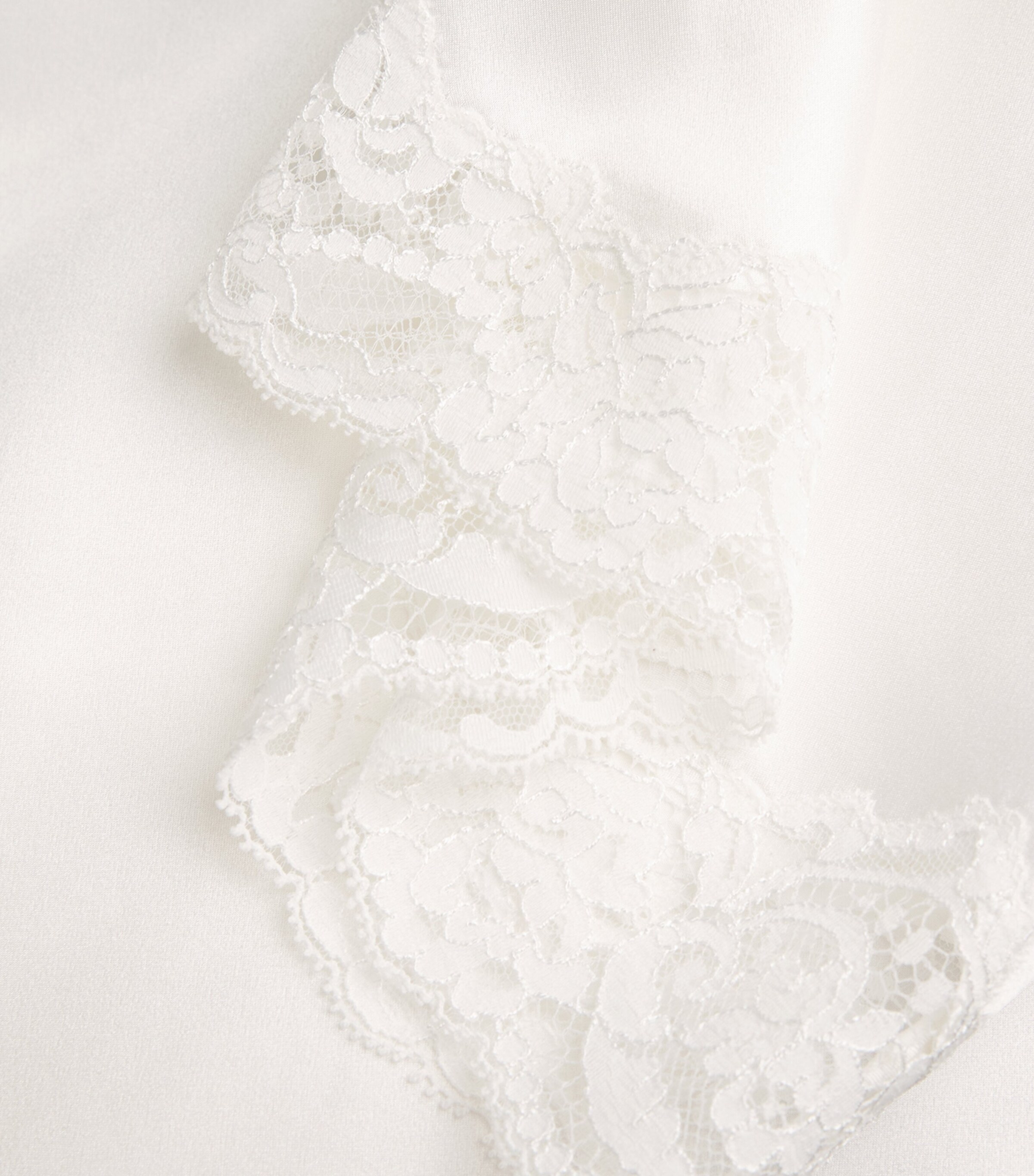 Silk Lace-Trim In My Boudoir Long Robe IVORY Image 5