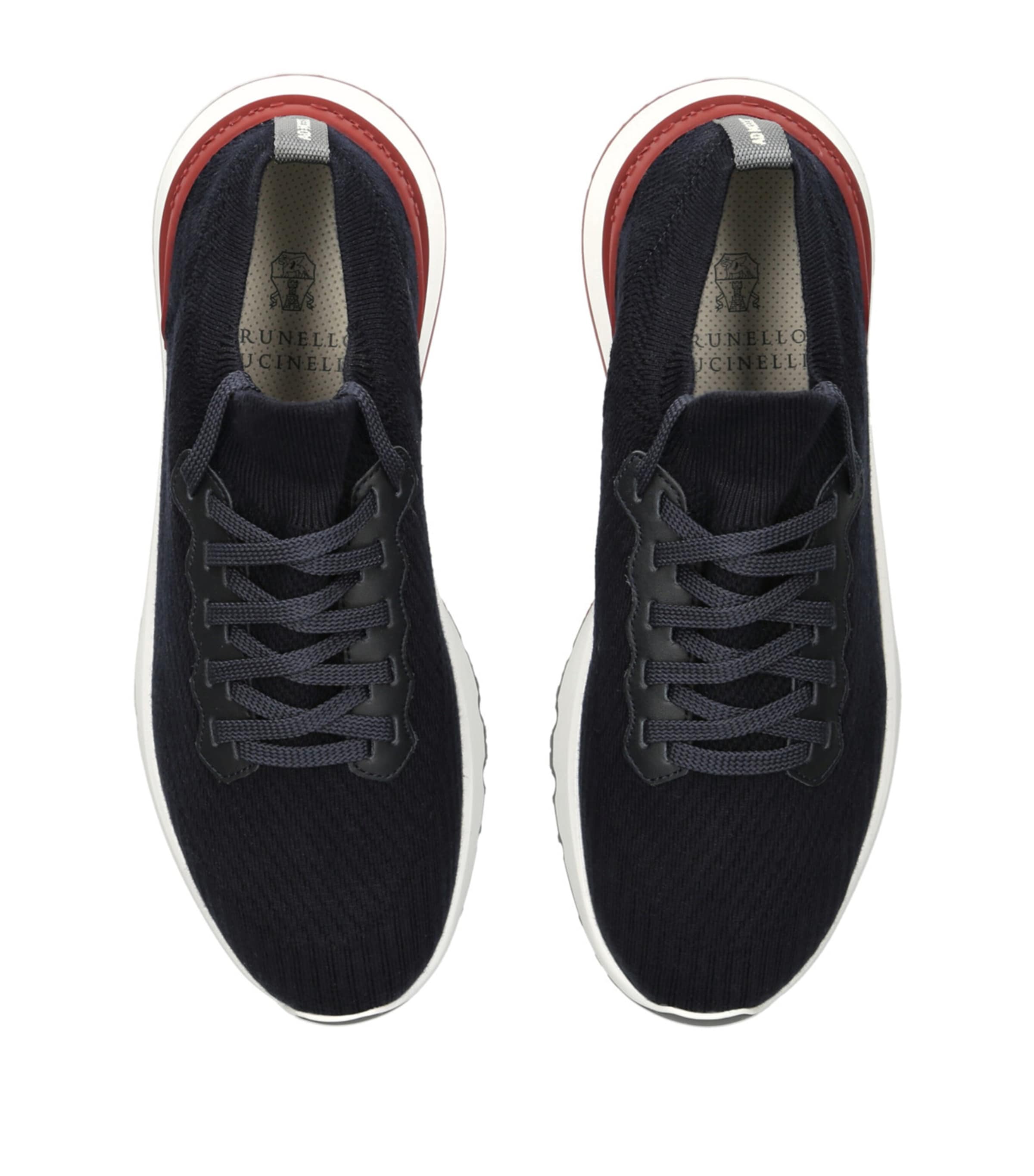 Brunello Cucinelli Knitted Sneakers Blue Other Image 4