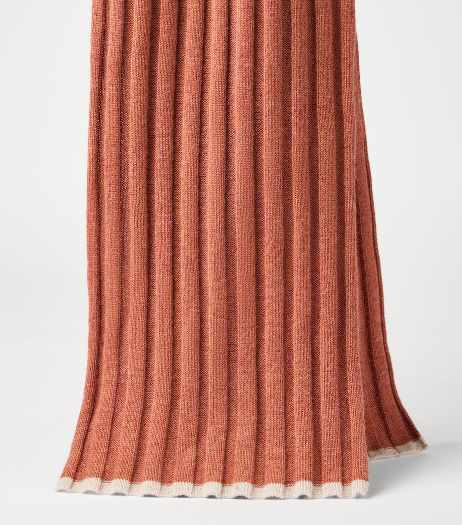 Cashmere Ribbed Scarf CLH71 Image 2