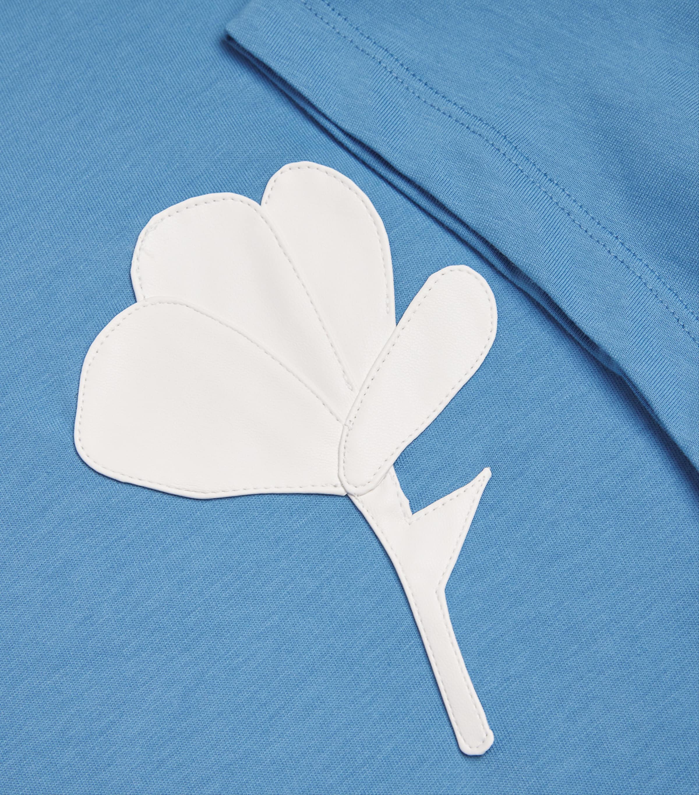 Cotton Flower Patch T-Shirt CHAMBRAY. Image 5