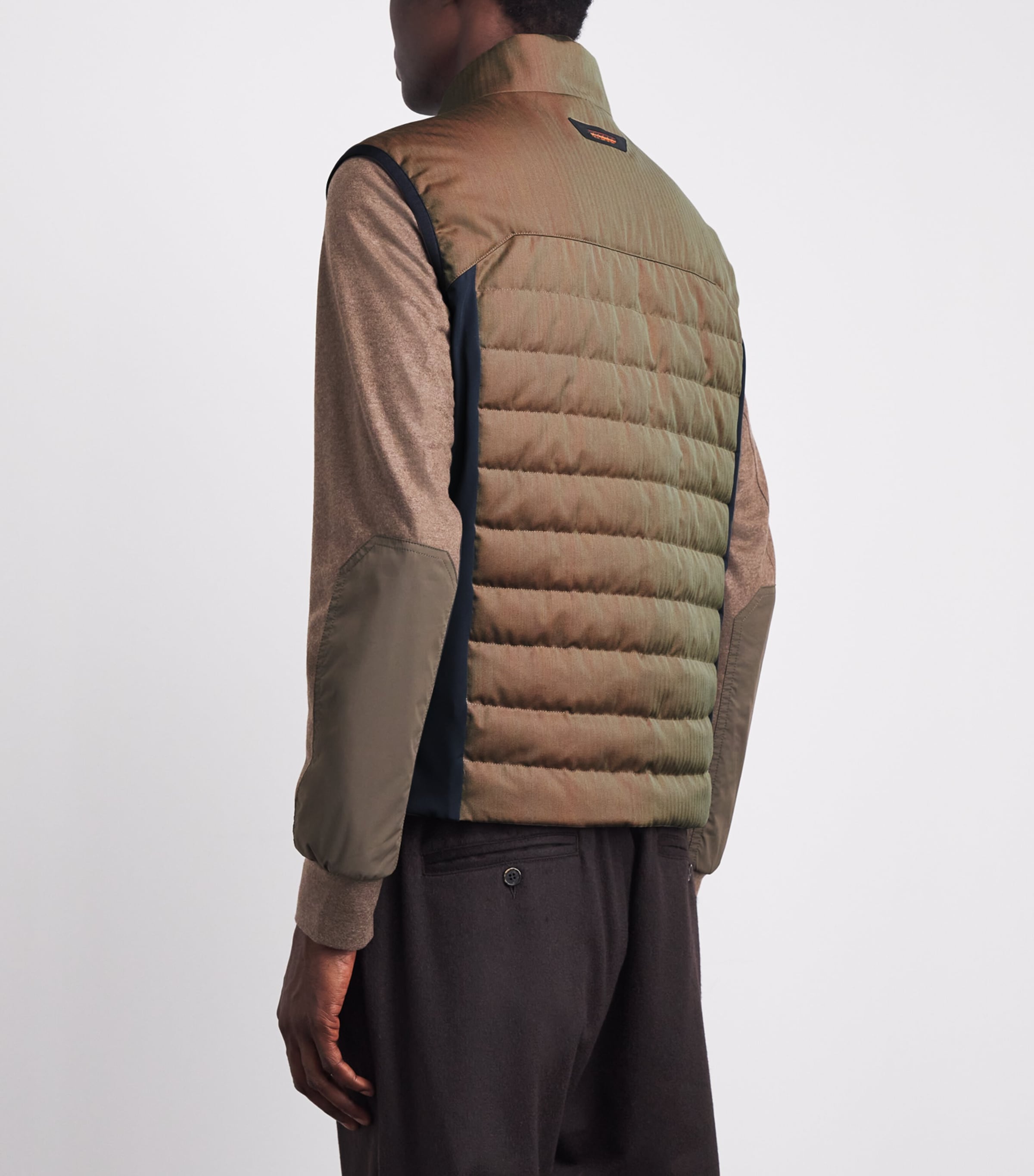 Sease Mens Wool-Blend Intrepid Down Gilet Iridscent Desert Image 5
