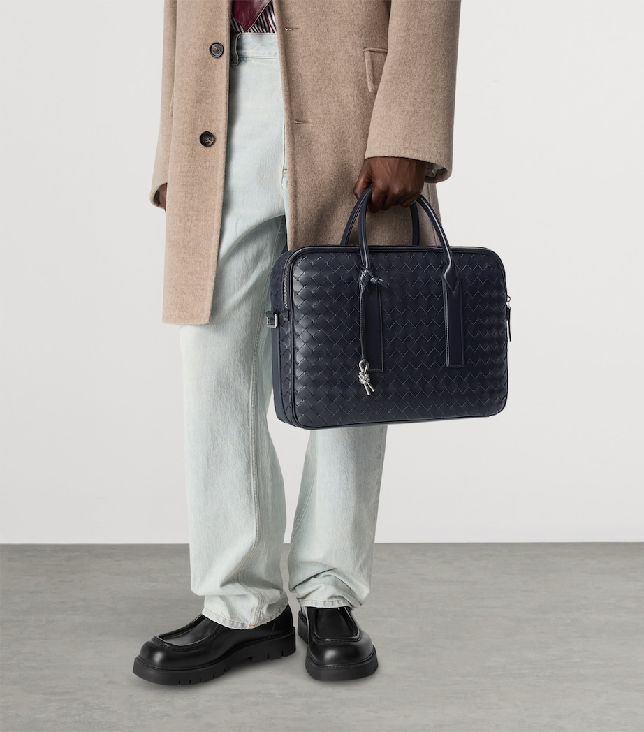 Leather Intrecciato Getaway Briefcase 4182 Image 3