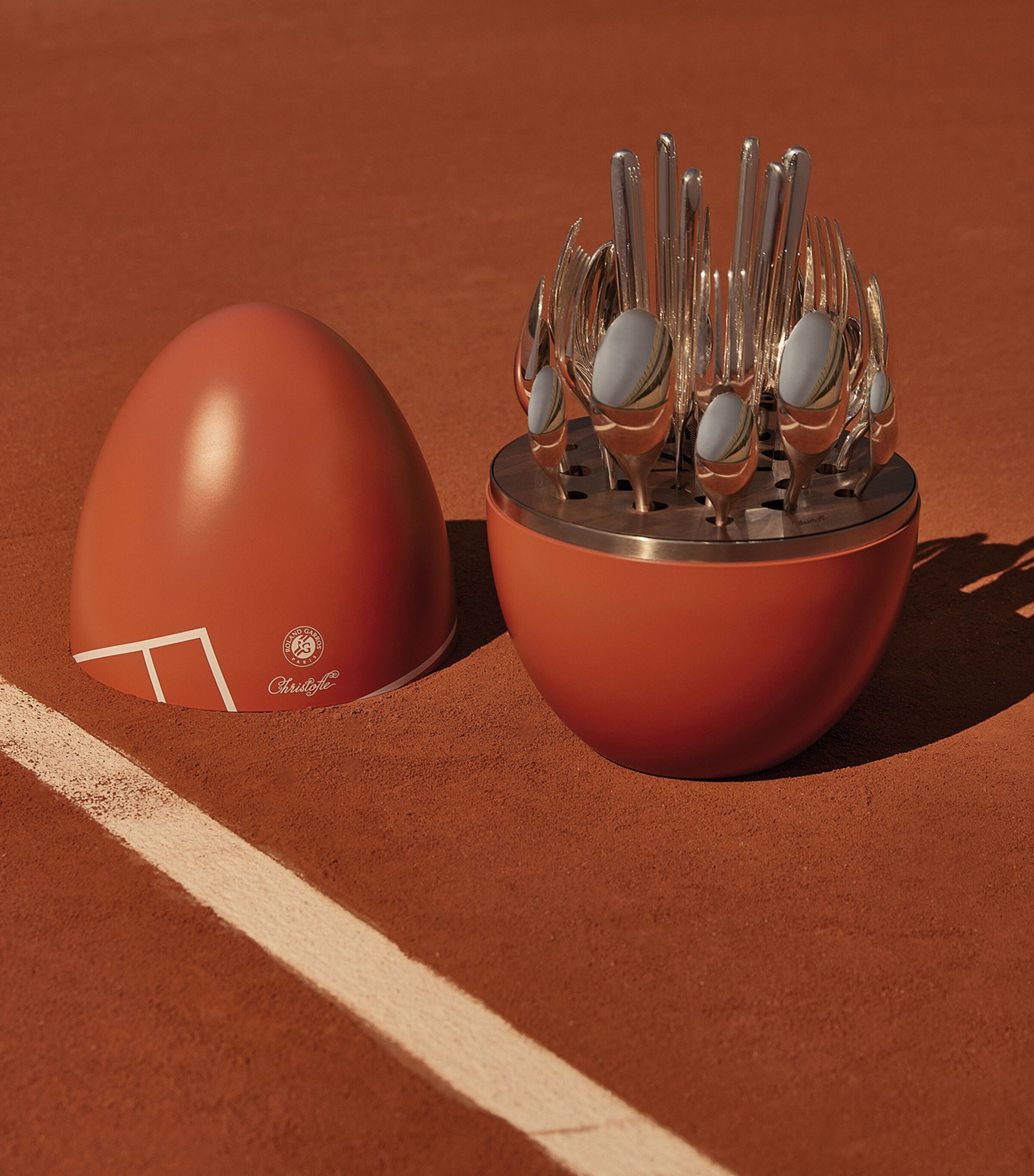Christofle x Roland-Garros Mood Silver 24-Piece Canteen | Harrods HK