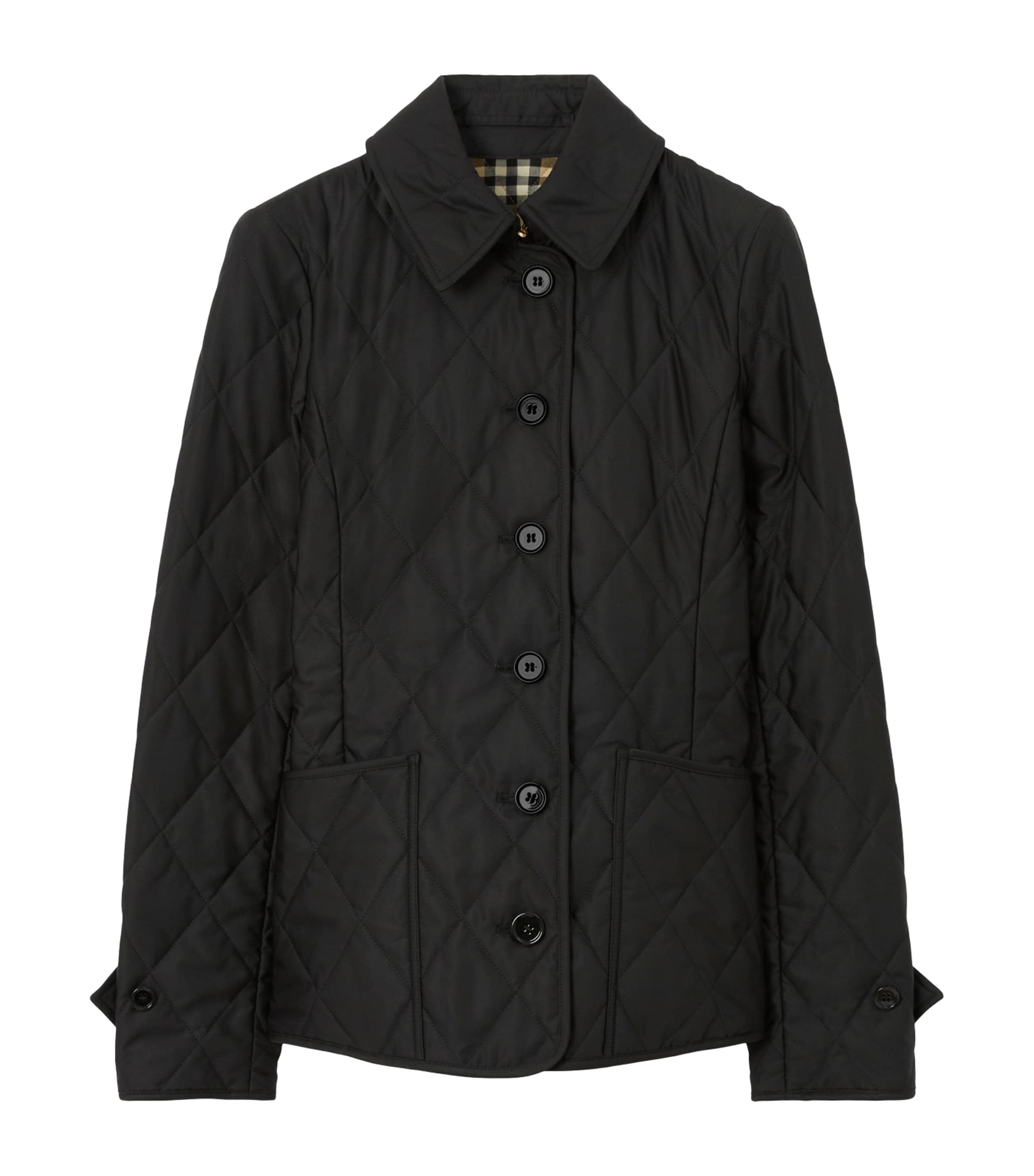 Burberry Quilted Thermoregulated Jacket In Black