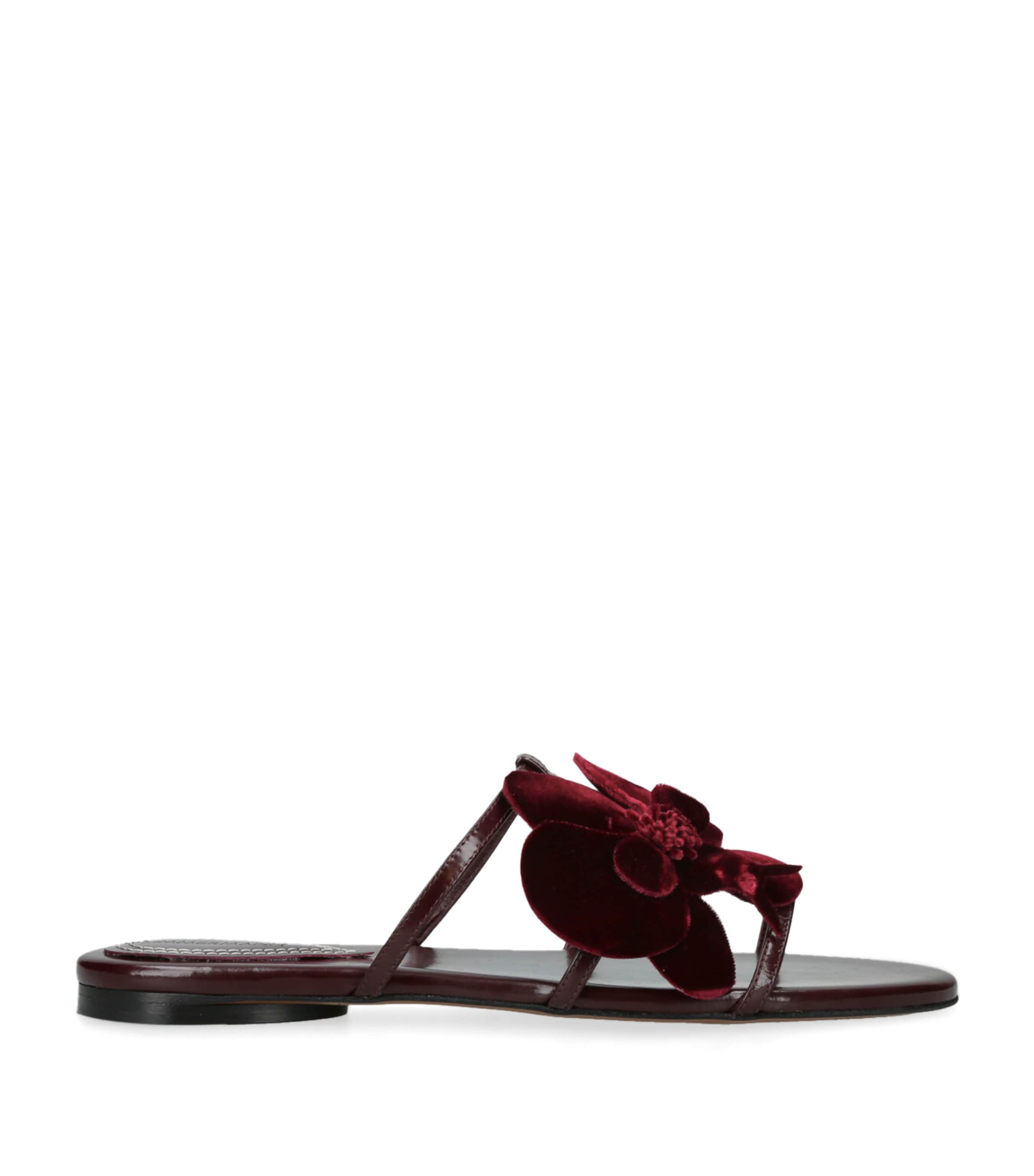 Leather Orchid Sandals RED/DARK Image 1