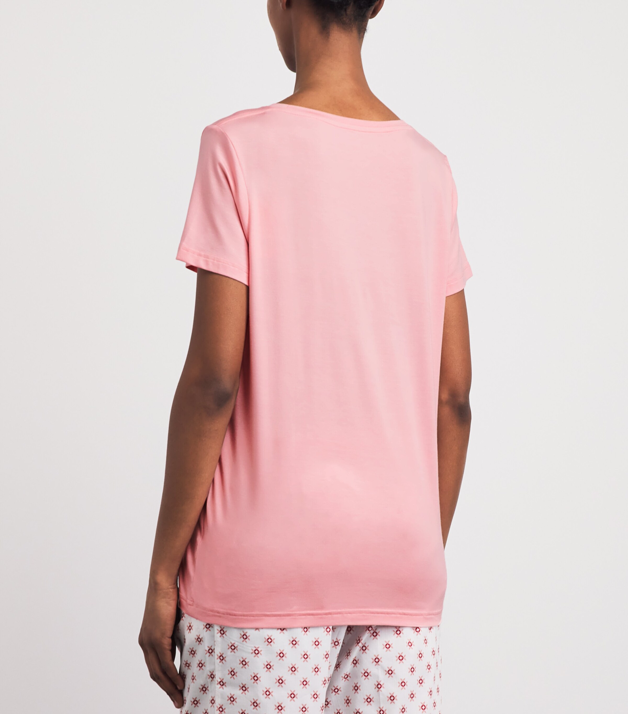 Derek Rose Womens Micro Modal Lara Pyjama Top Pink Image 5