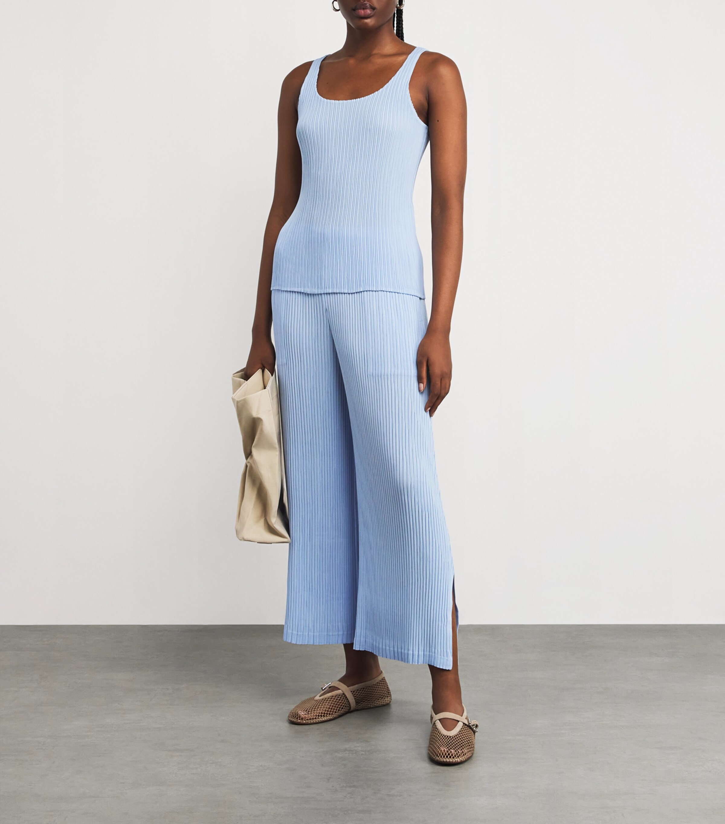 Hatching Trousers LIGHT BLUE Image 2