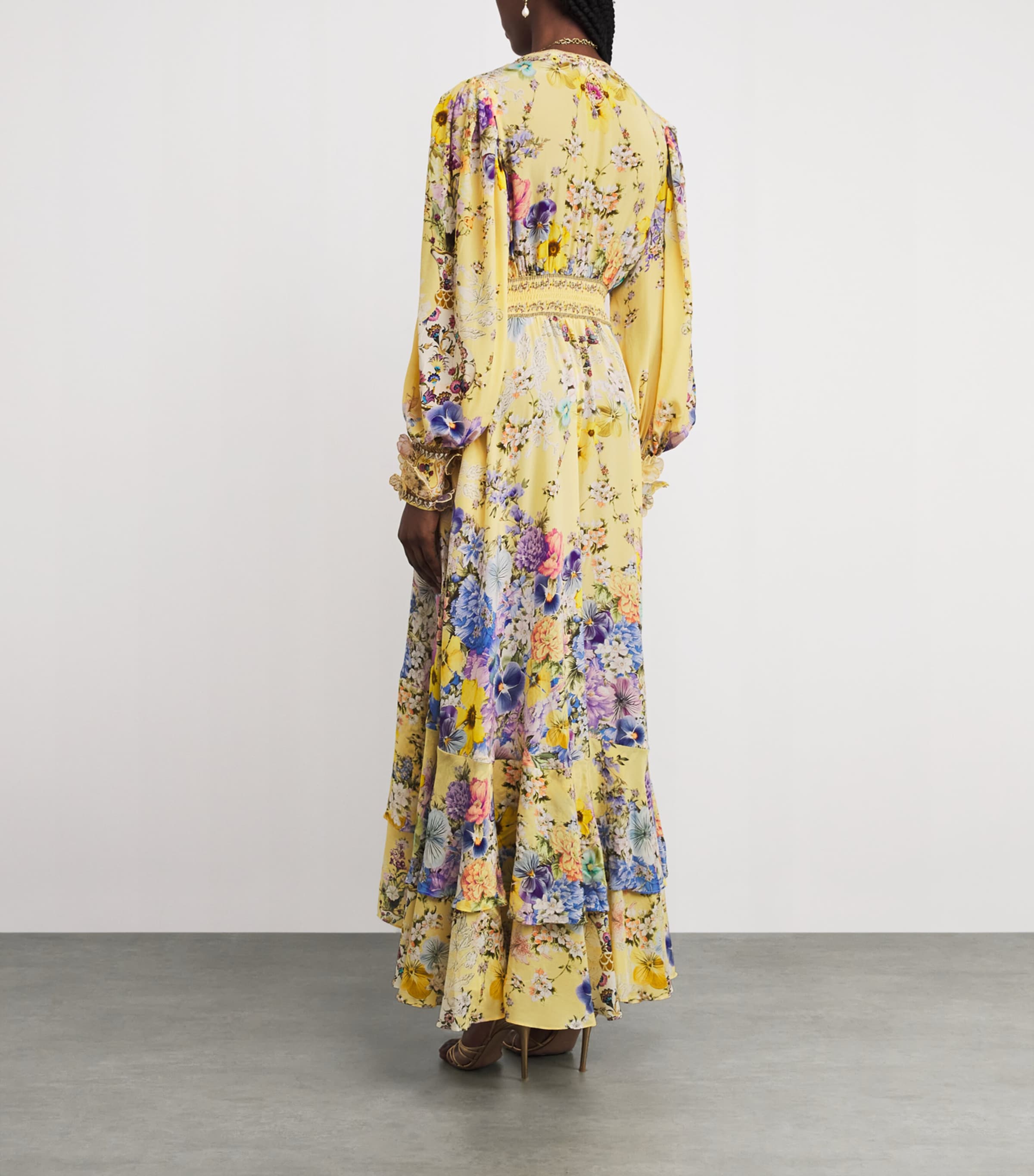 Silk Darling Buds Maxi Dress DARLING BUDS DARLBUD Image 3