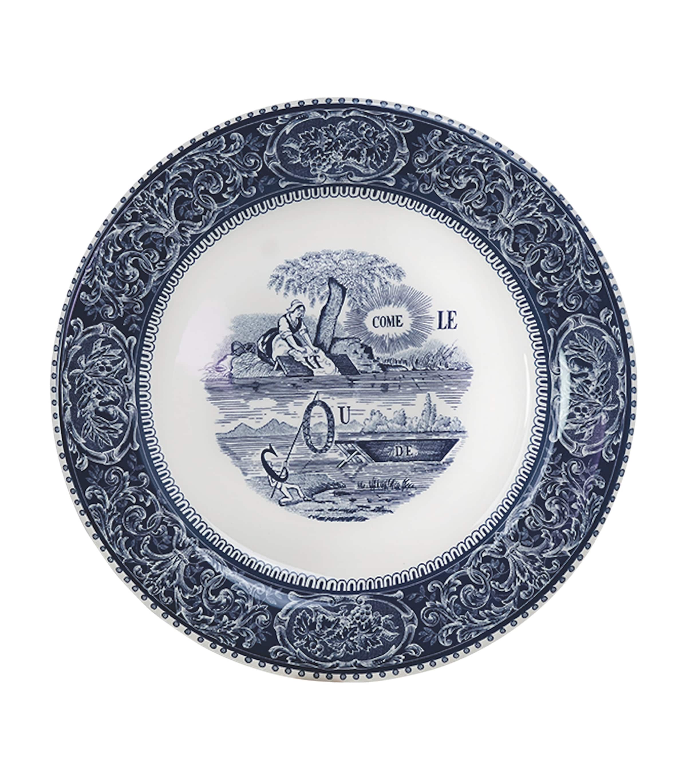 Set of 6 Ceramic Dépareillé Dinner Plates (27cm) BLUE Image 5