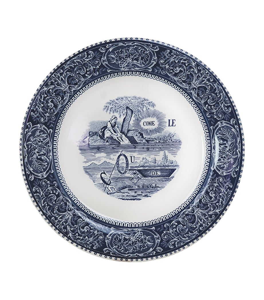 Set of 6 Ceramic Dépareillé Dinner Plates (27cm) BLUE Image 5