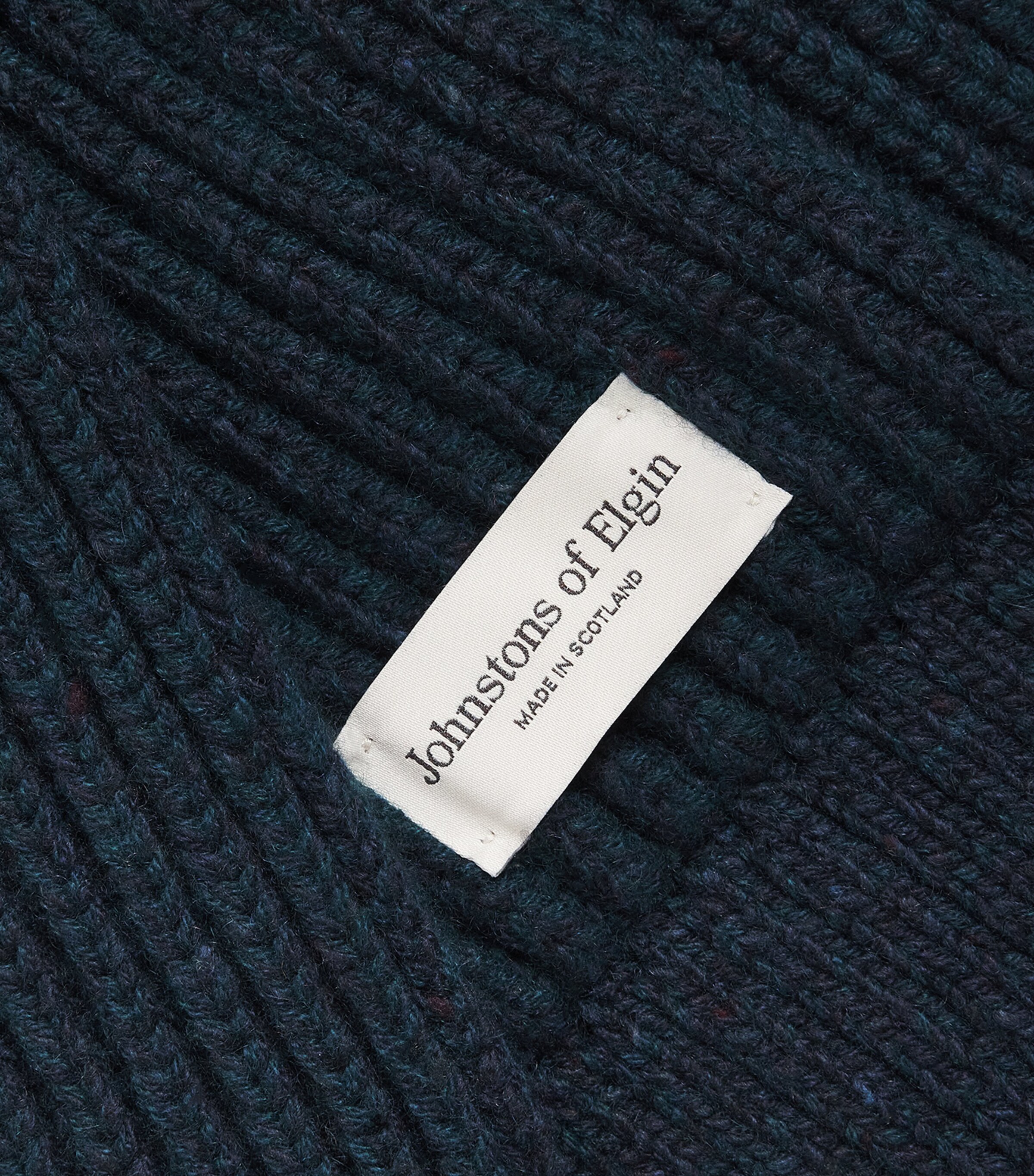 Cashmere Donegal Scarf Q25312 NAVY/GREEN Image 4