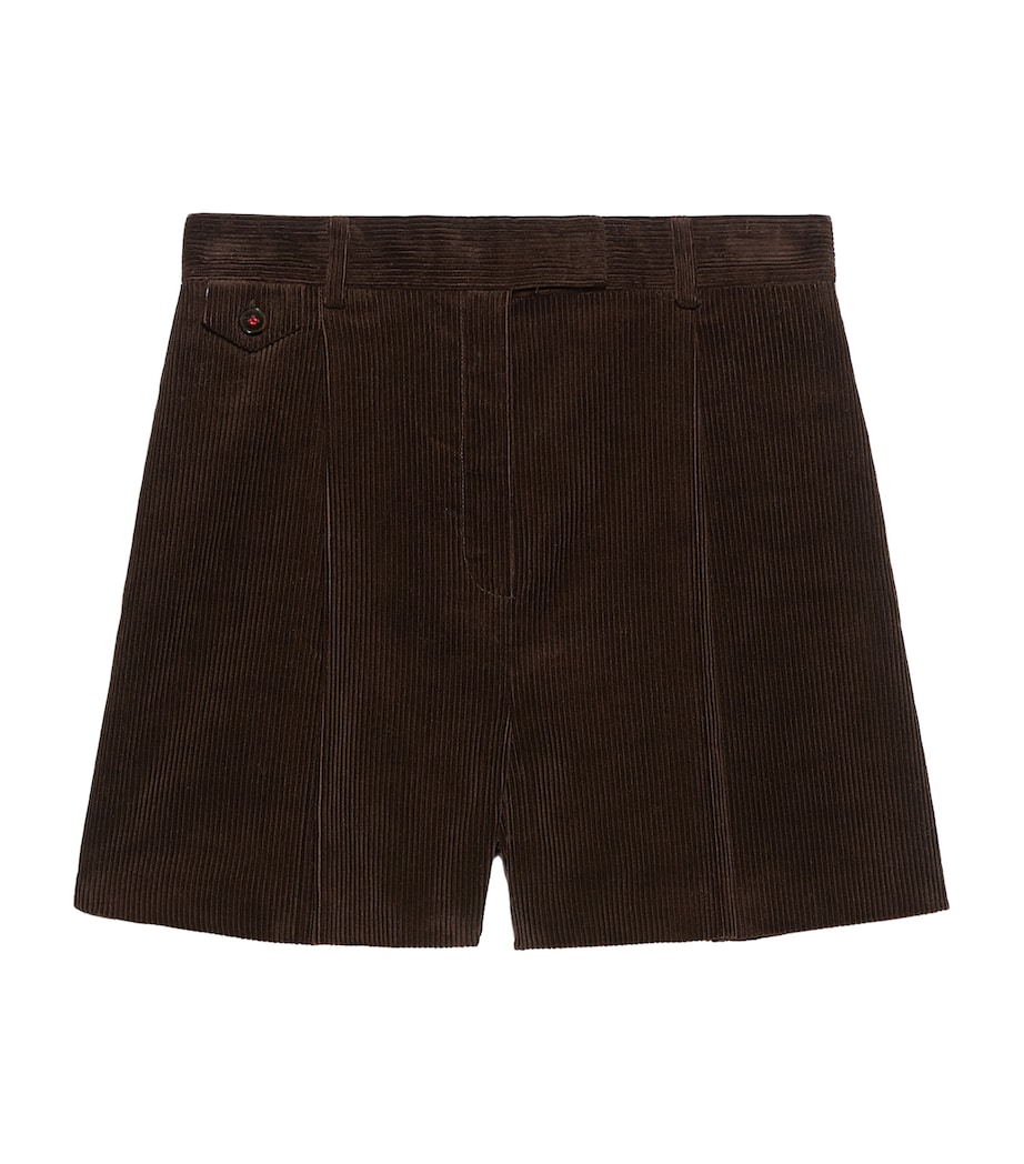 MAX&Co. Womens Corduroy Shorts Dark Brown Image 1