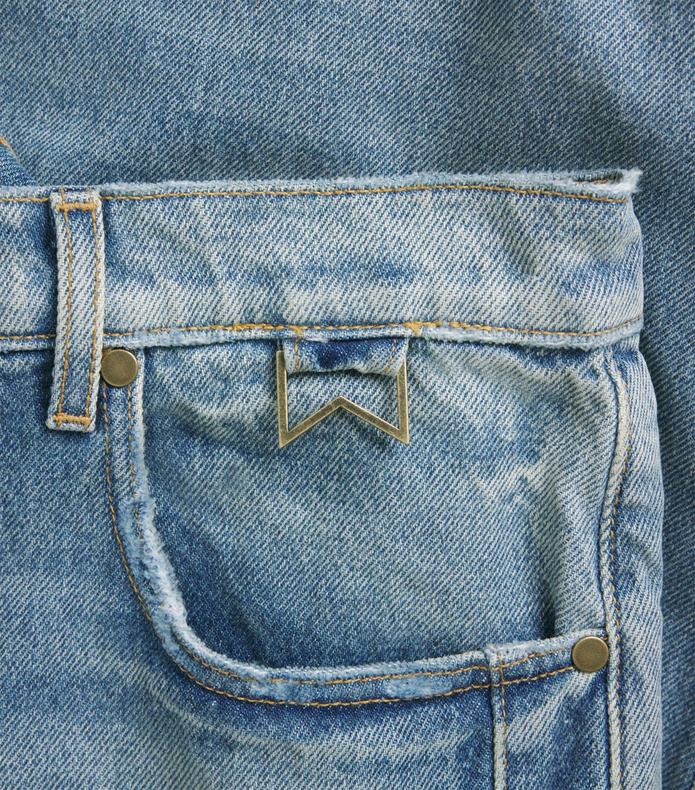 Rhude Mens Traxedo Relaxed Jeans Woodlnd Wht Image 6