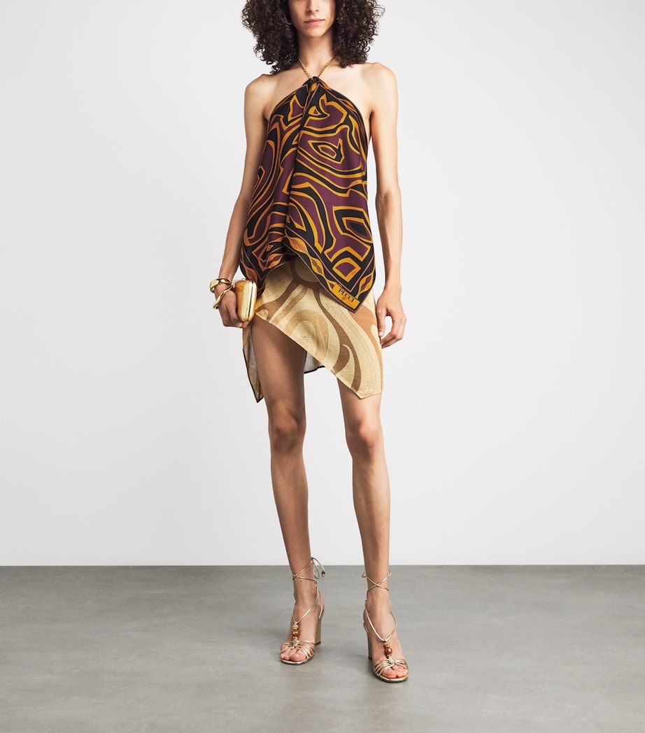 PUCCI Womens Silk Labirinto Print Chain Blouse Bordeaux/gold Image 2