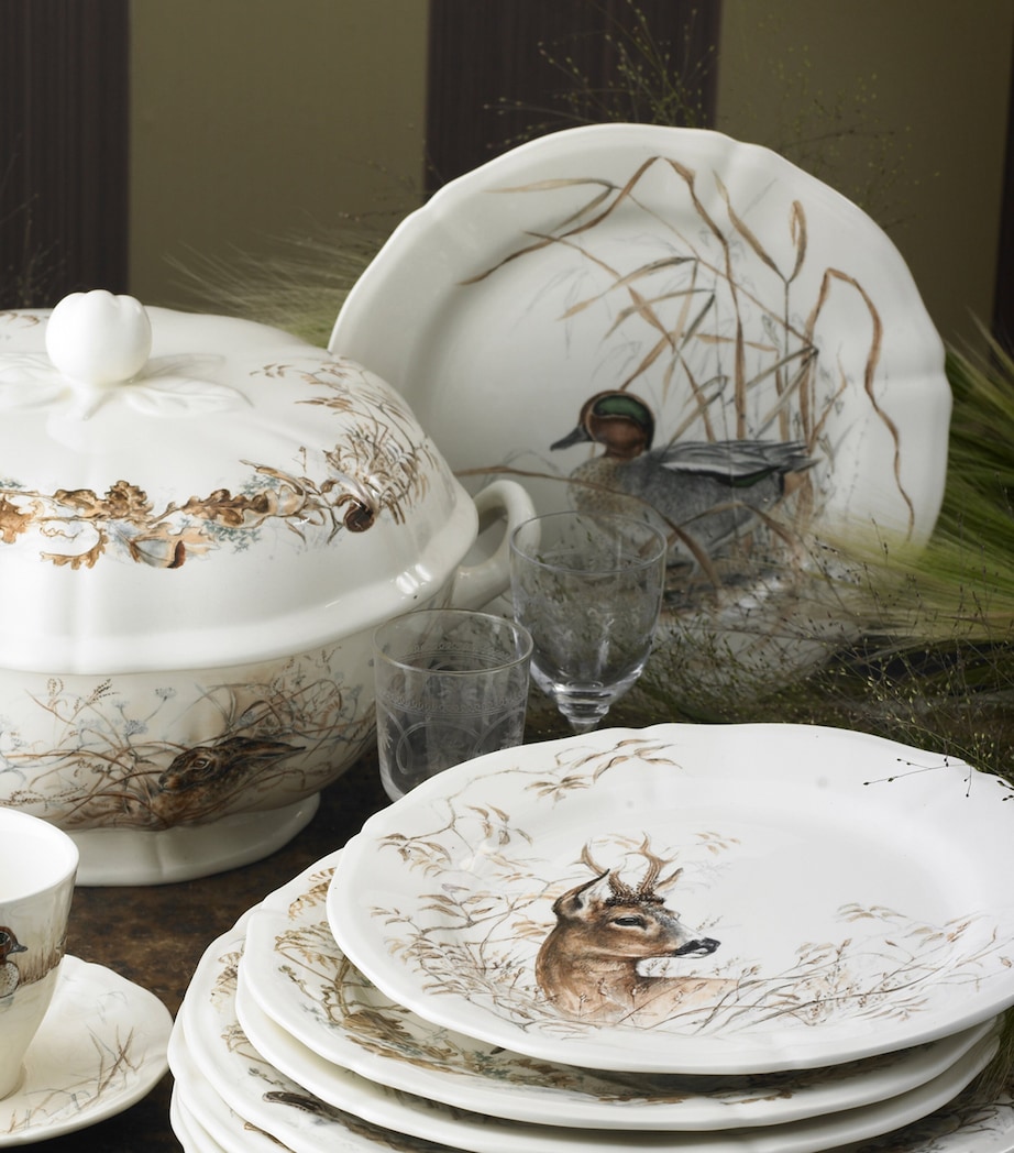 Set of 6 Assorted Sologne Dessert Plates (23cm) WHITE, BROWN Image 3