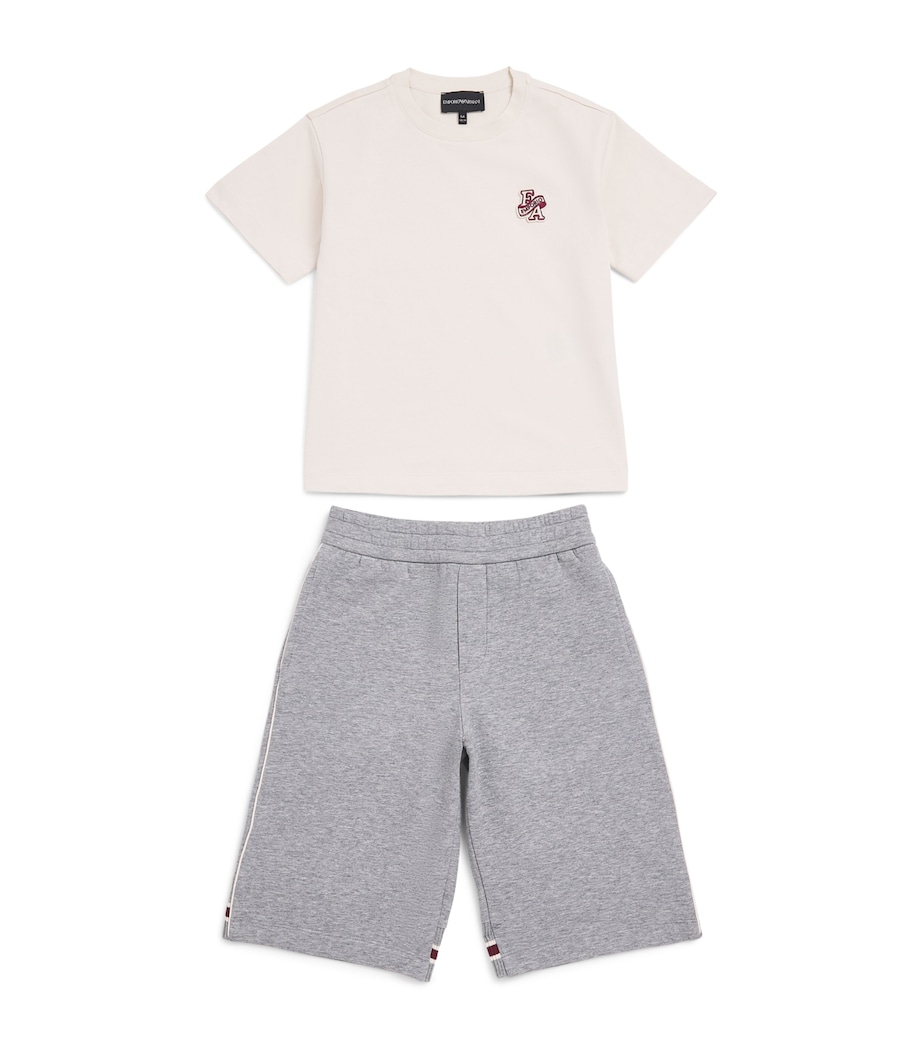 Emporio Armani Kids Logo Patch T-Shirt and Sweatpants (4-16 Years) G W Image 1