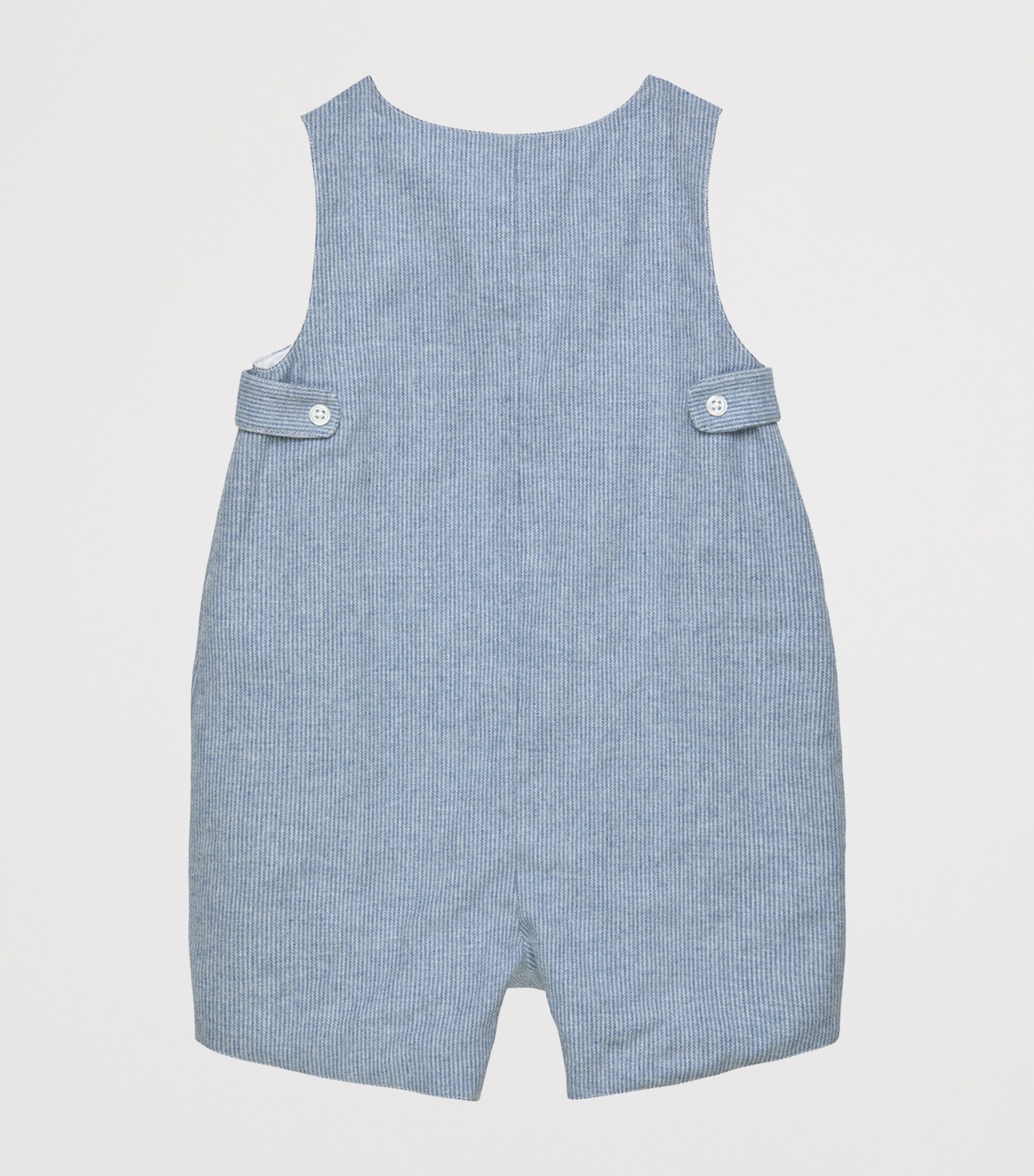 Cotton Archie Jumpsuit (3-24 Months) PALE BLUE STRIPE Image 2