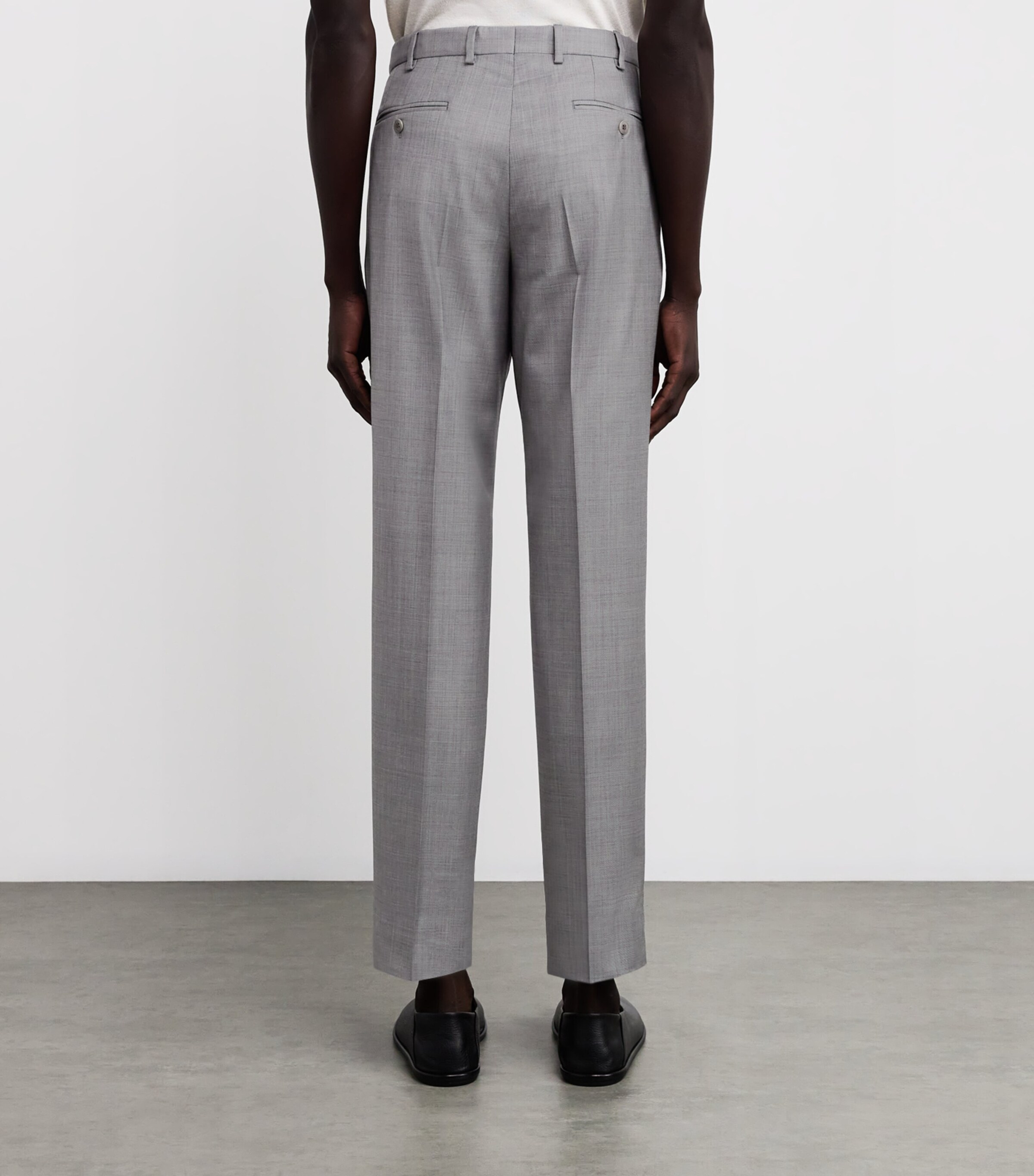 Wool Straight Journey Trousers 1400 Image 4