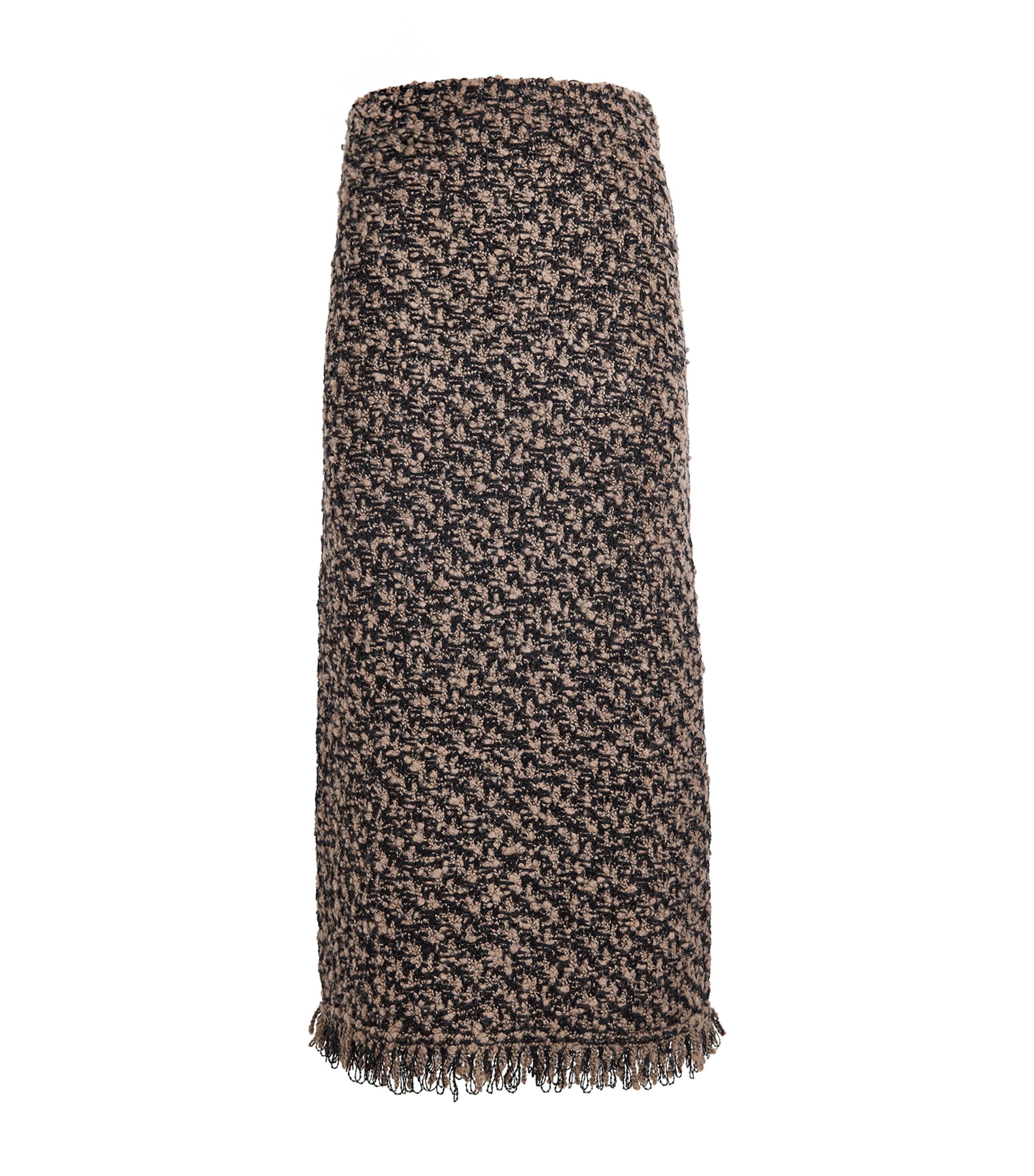 Fabiana Filippi Tweed Sequin Maxi Skirt In Black