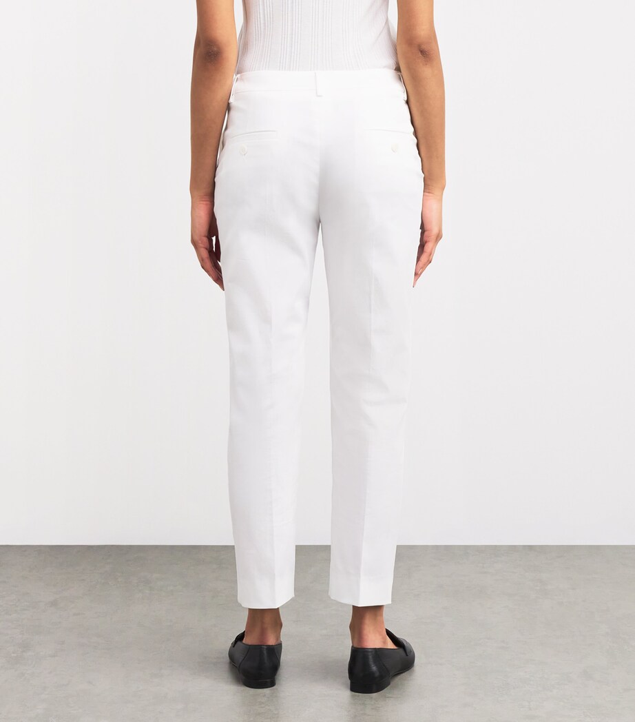 Canvas Straight-Fit Trousers WHITE Image 4