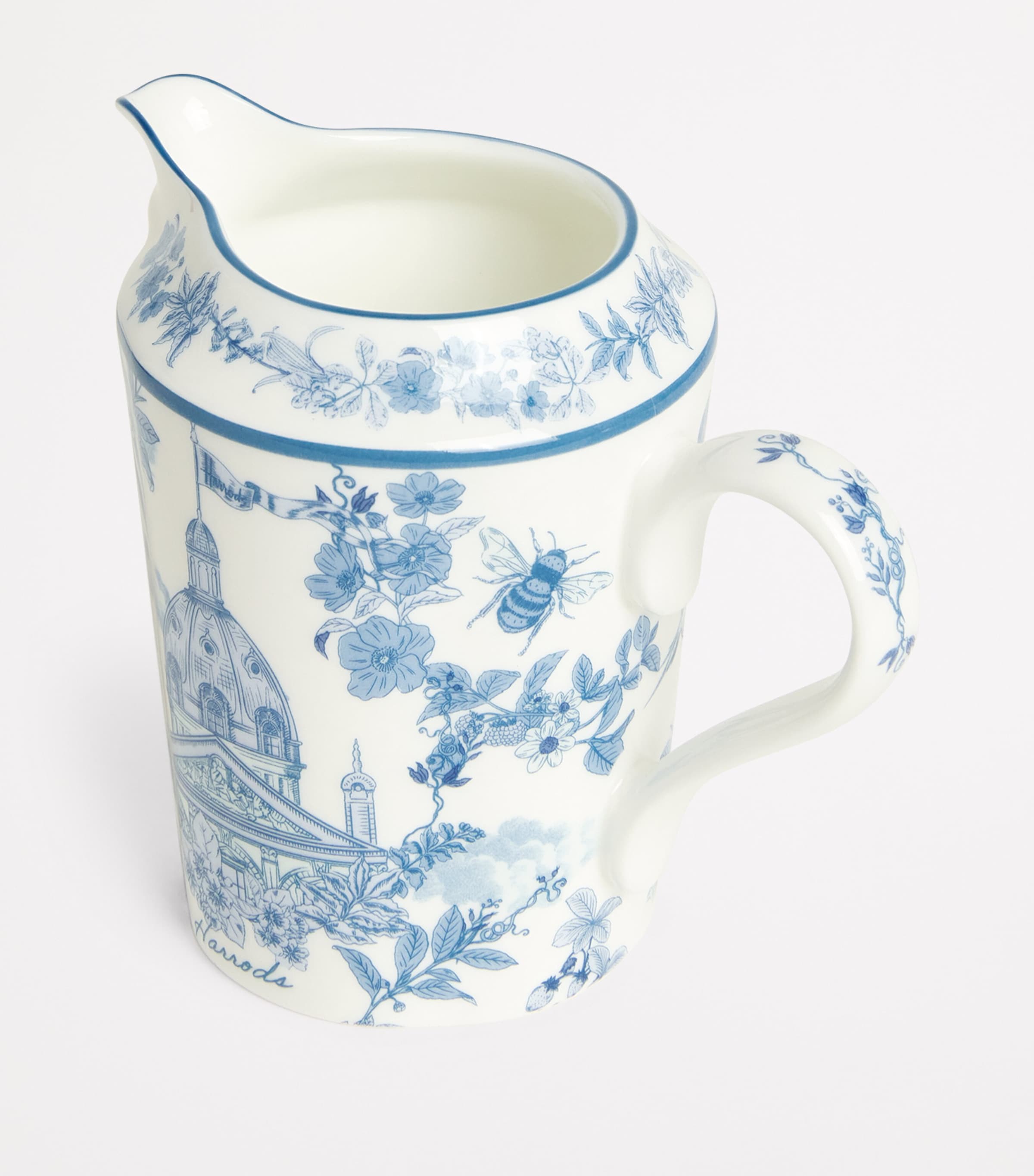 Bone China Toile Creamer BLUE Image 3