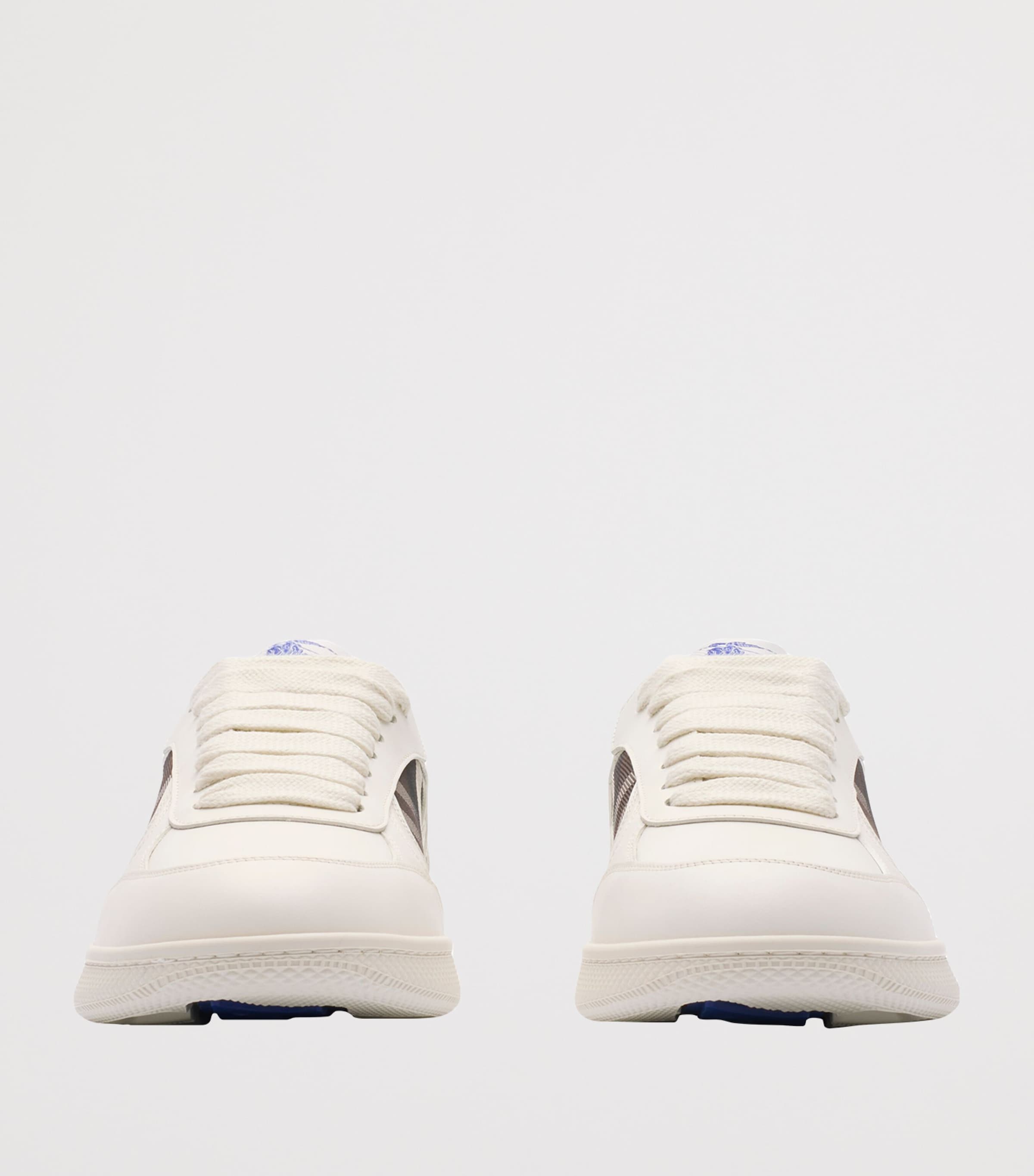 Leather Check Terrace Sneakers COTTON/MAHOGANY IP C Image 3