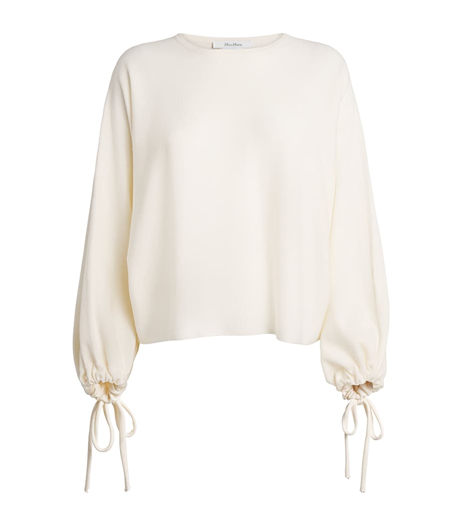 Virgin Wool Knit Sweater WHITE Image 1