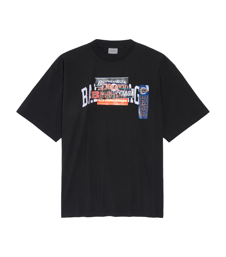 Balenciaga Mens Bumper Sticker T-Shirt Image 1