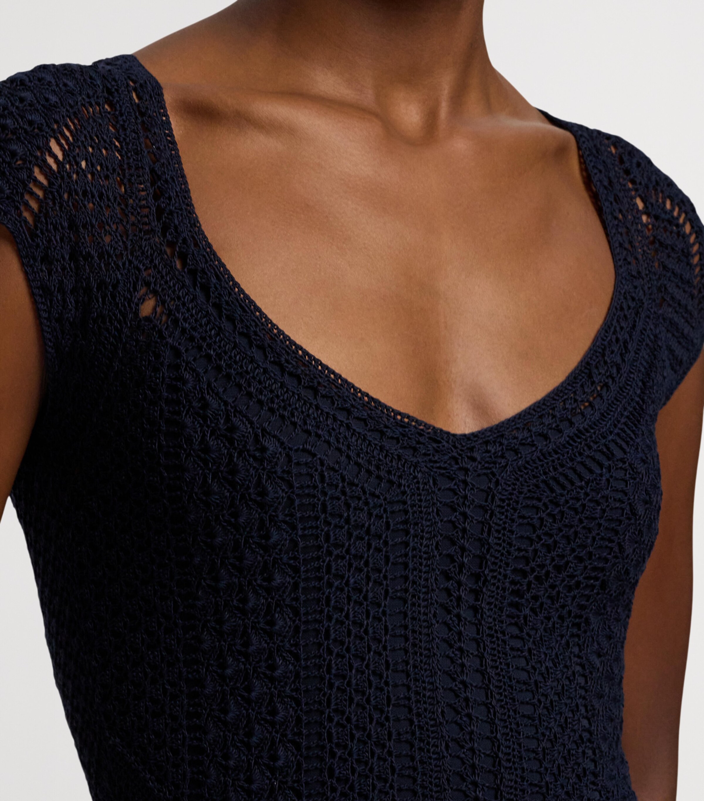 Silk Crosley Midi Dress NAVY-410 Image 10