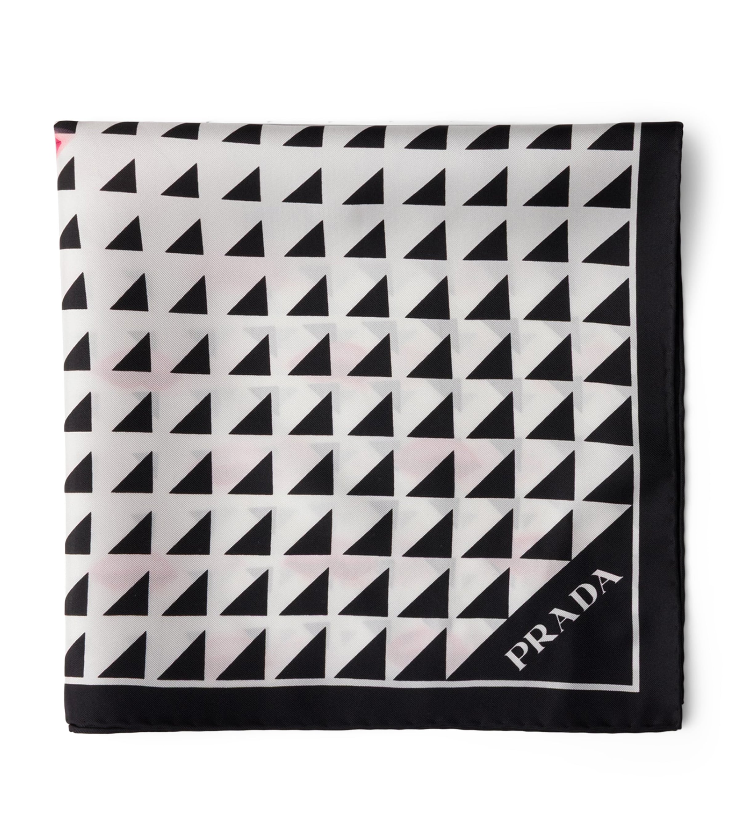 Prada Silk Lipstick Triangle Scarf Image 1