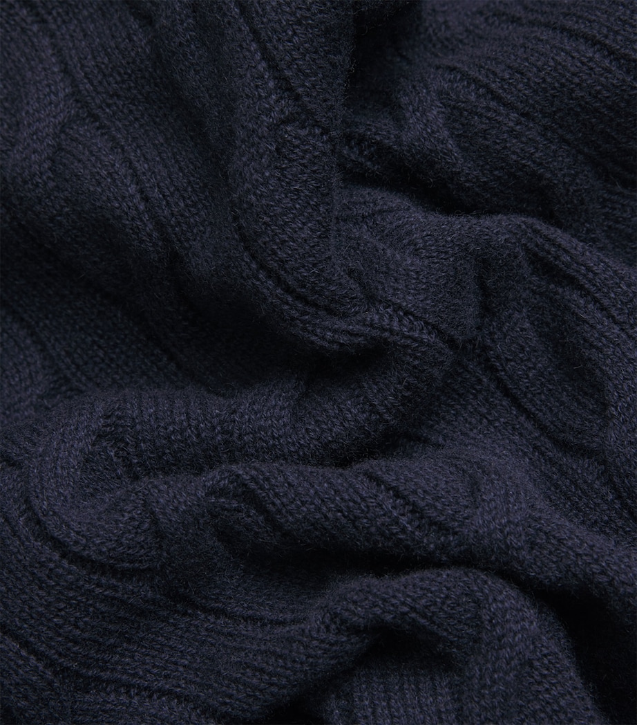 Cashmere Cable-Knit Sweater  CHAIRMAN NAVY Image 5