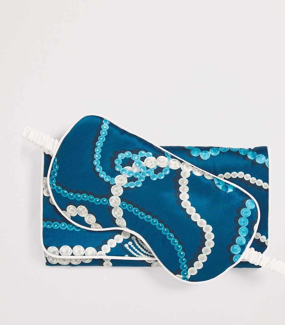 Silk Pearls Audrey Eye Mask PERIWINKLE Image 3