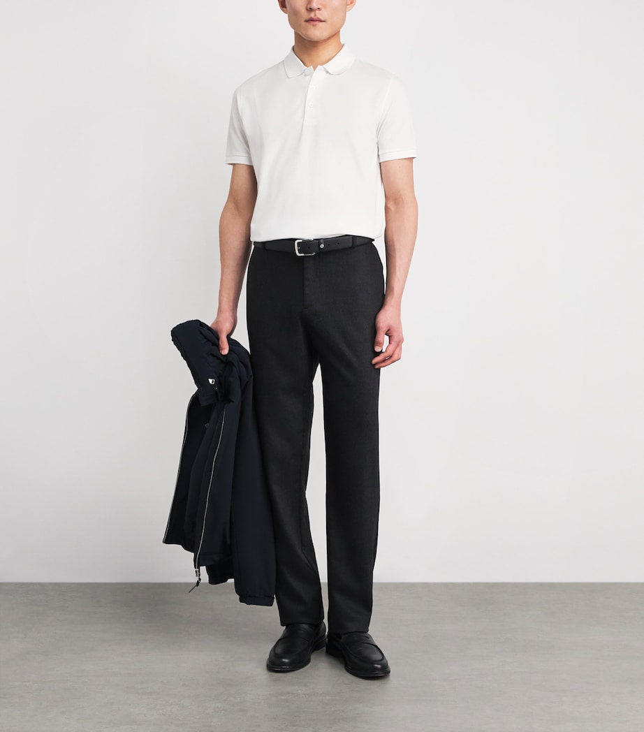 Pima Cotton Piqué Polo Shirt 2000 WHITE Image 2