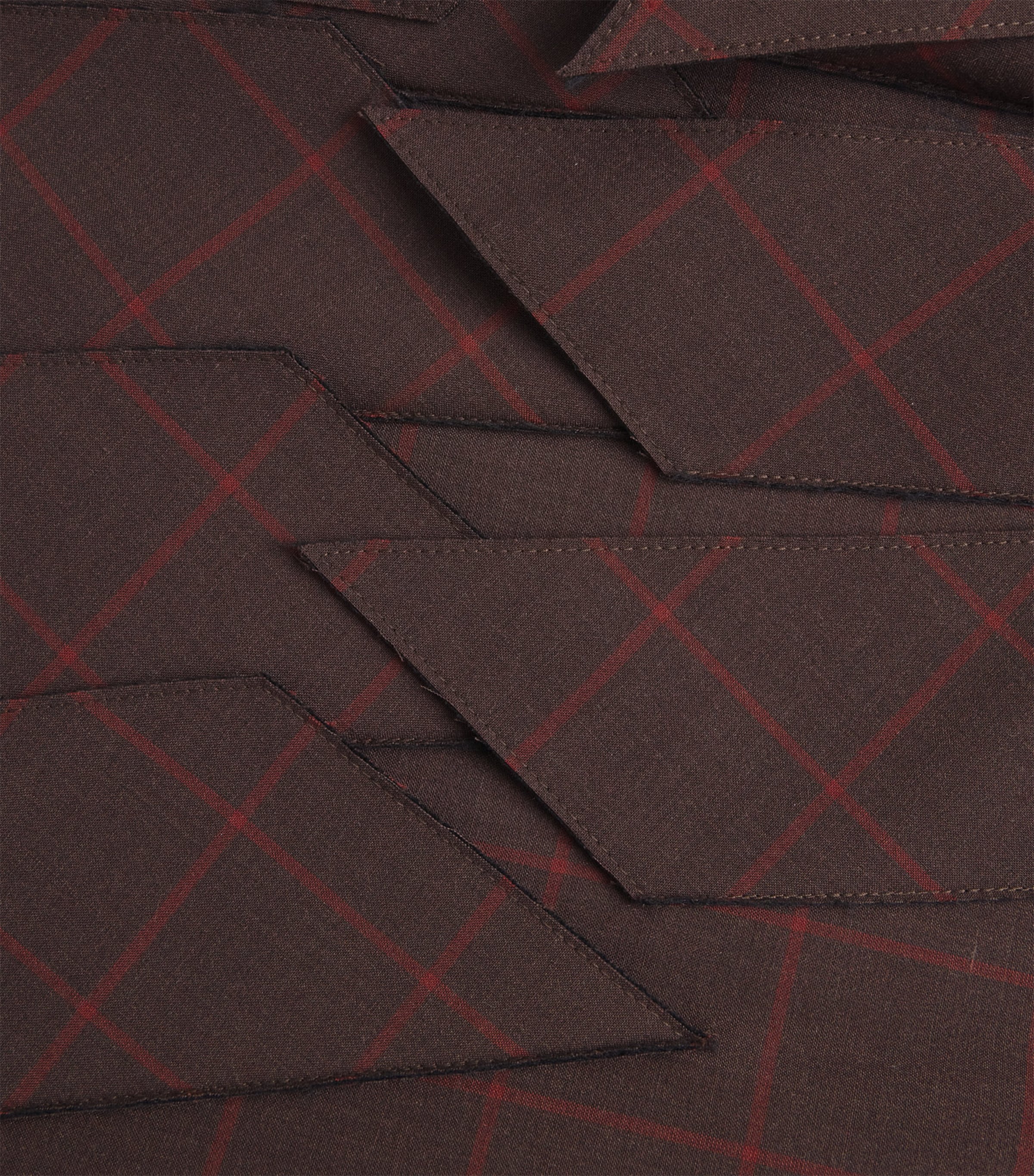 Panel Appliqué Midi Dress BROWN Image 5