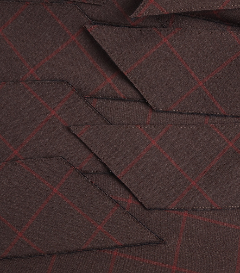 Panel Appliqué Midi Dress BROWN Image 5