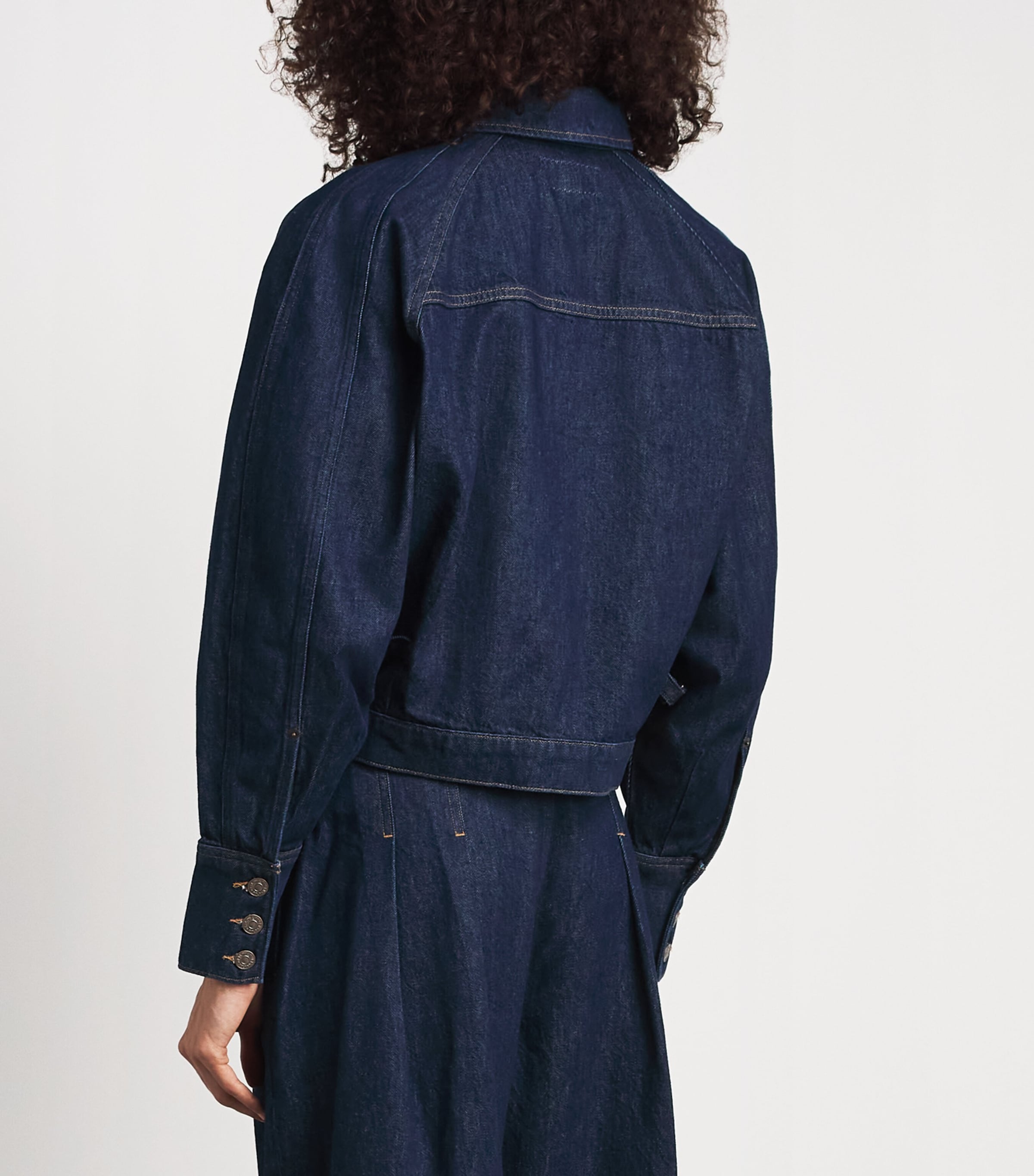 Polo Ralph Lauren Womens Structured Denim Jacket Manteas Wash Image 5