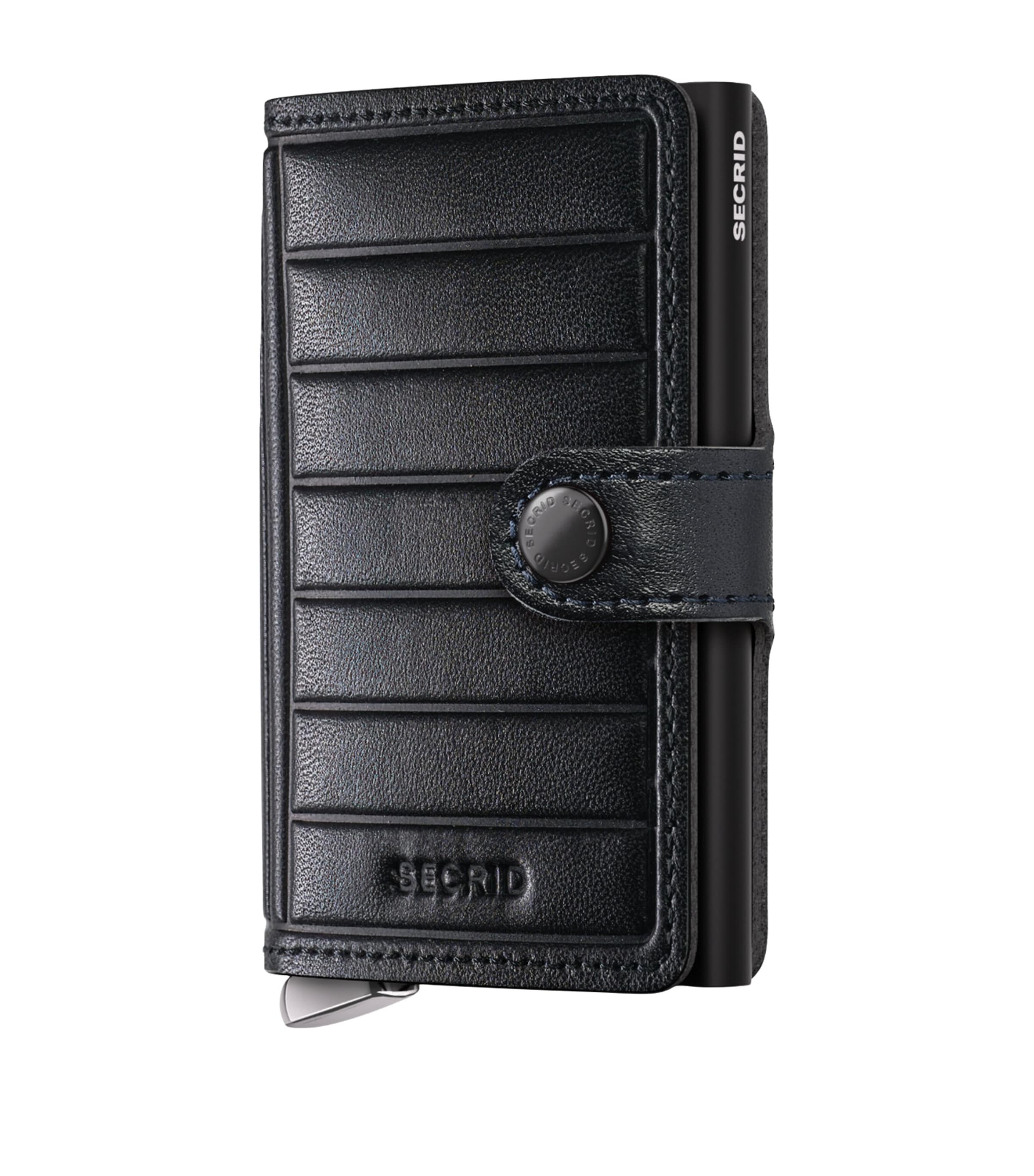 Secrid Leather Embossed Lines Miniwallet | Men Accessories | Wallets | Designers | Secrid