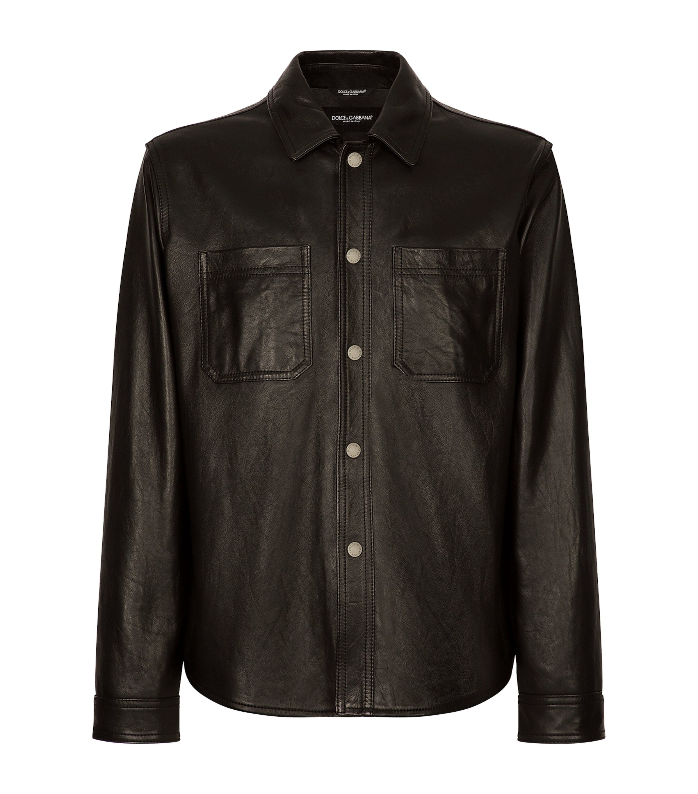 Leather Shirt N0000-BLACK Image 1