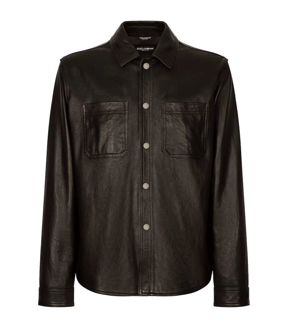 Leather Shirt N0000-BLACK Image 1