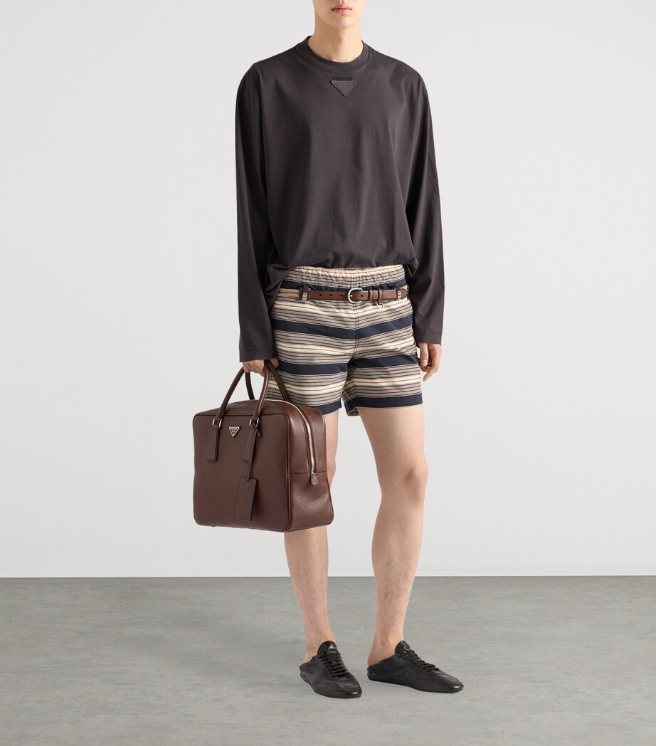 Prada Mens Belted Swim Shorts Image 2