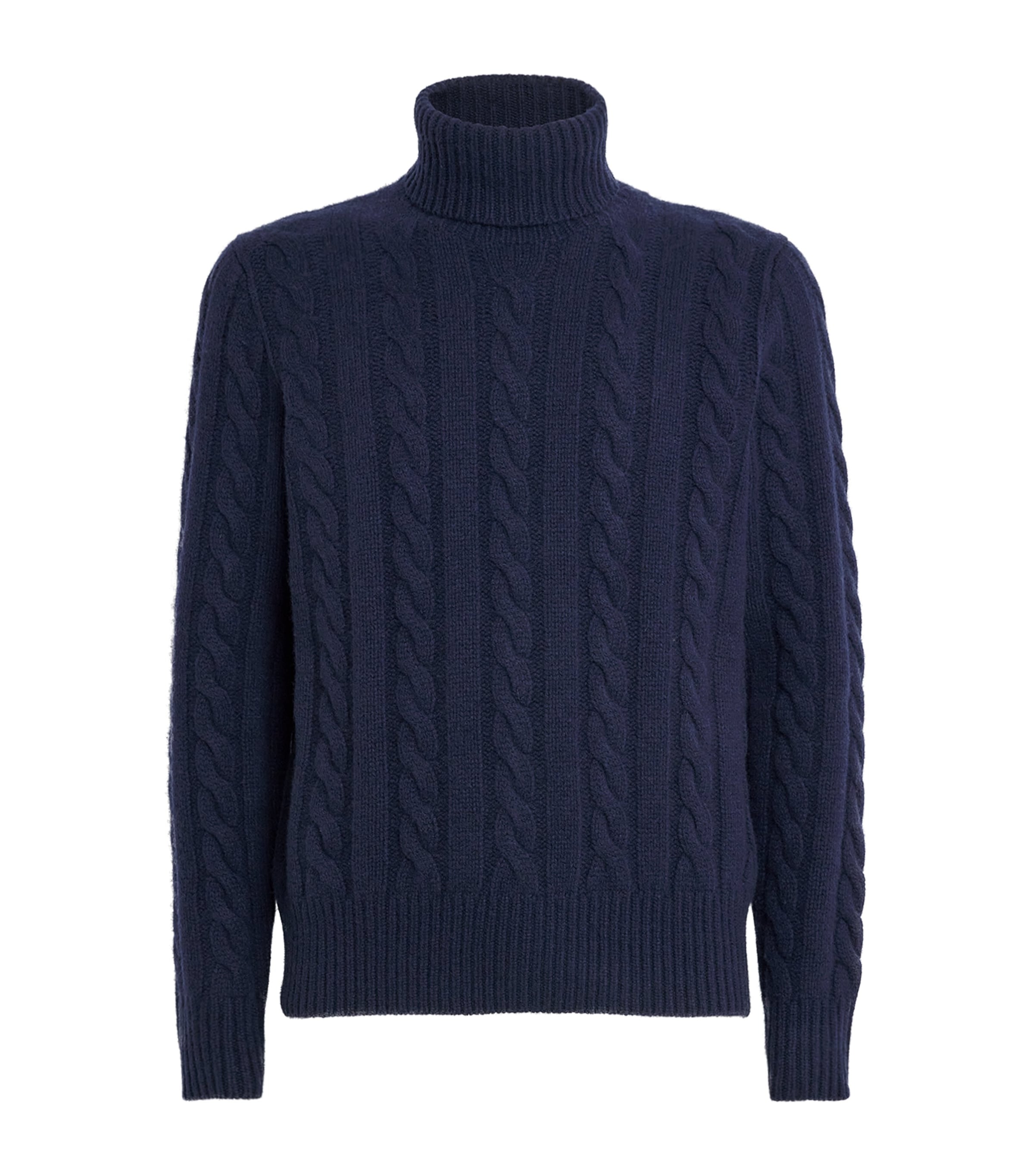 Polo Ralph Lauren Ralph Lauren Huntsman Blue Cotton Cable-knit Sweater In Blue