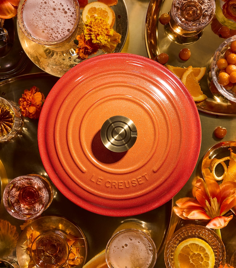 Cast Iron Flamme Dorée Round Casserole Dish (24cm) ORANGE Image 9