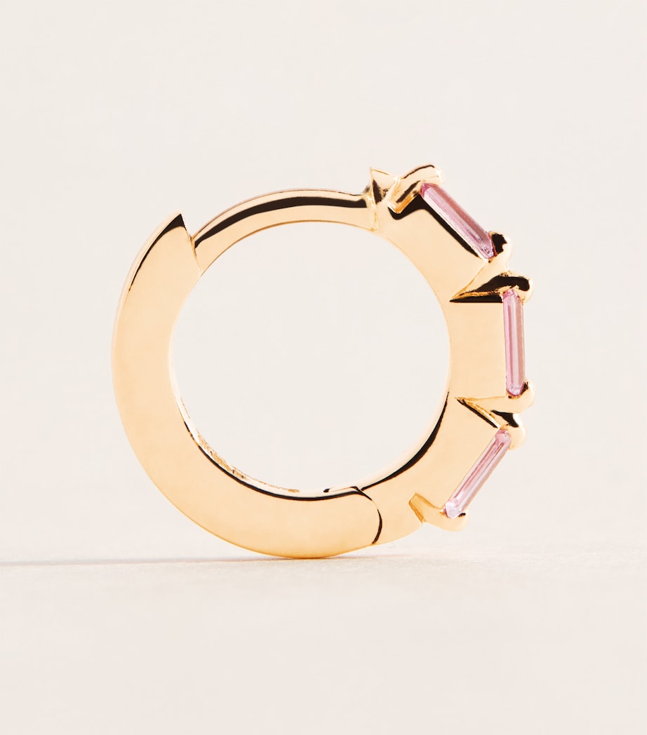 Suzanne Kalan Rose Gold and Sapphire Bold Huggie Earrings Rg/p Image 3
