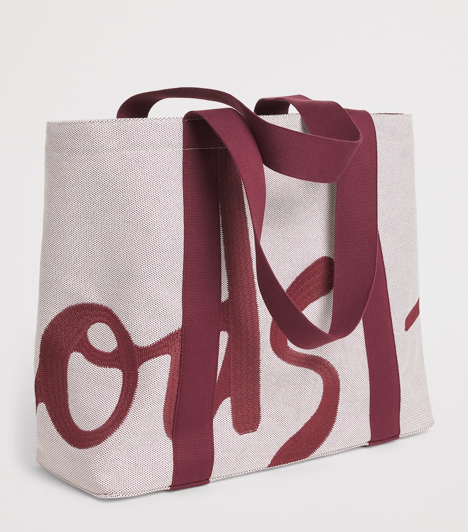Harrods Medium Logo Tote Bag Neutral Image 3