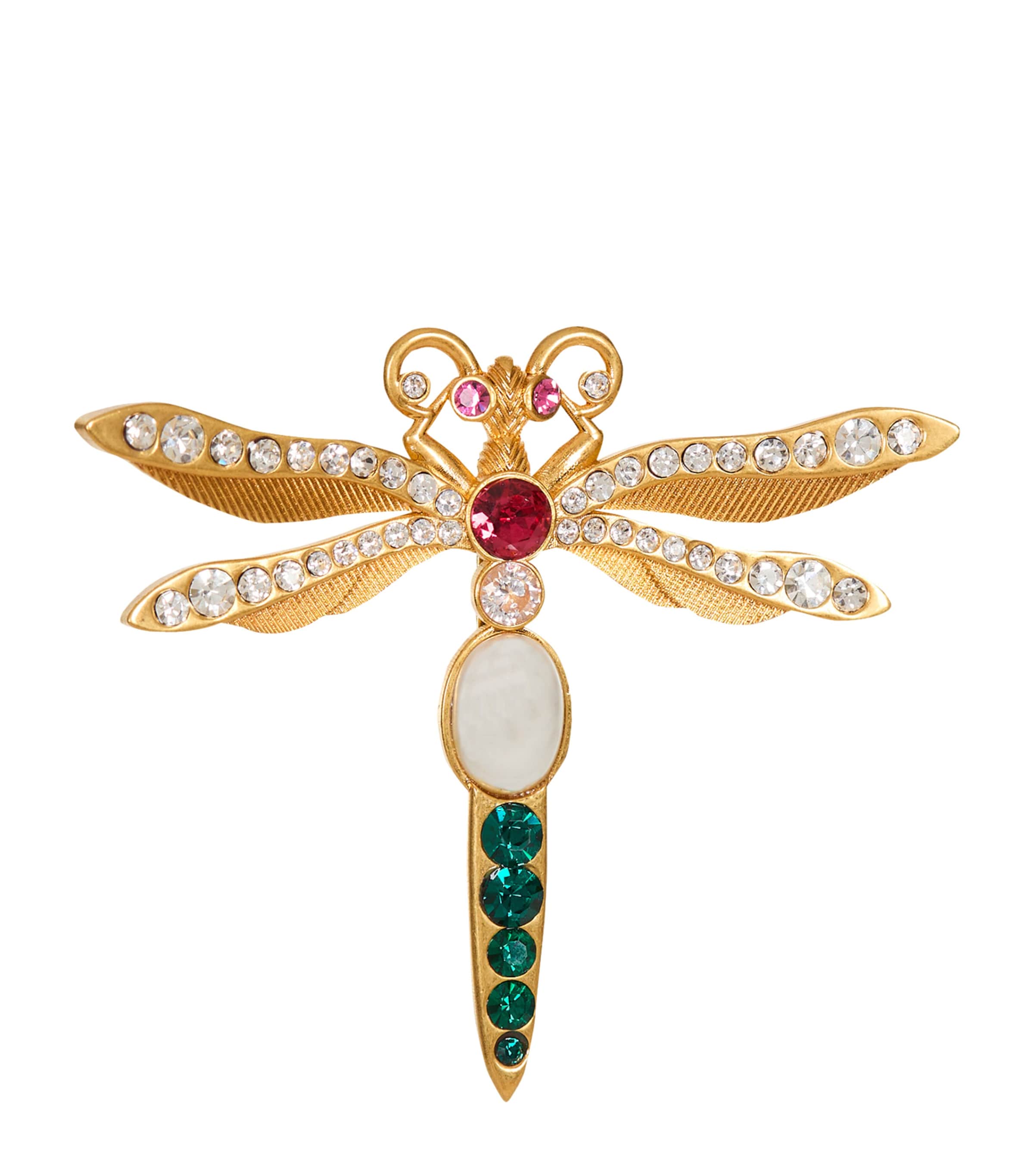 Balmain Embellished Dragonfly Brooch Aaa Multicolore Image 1